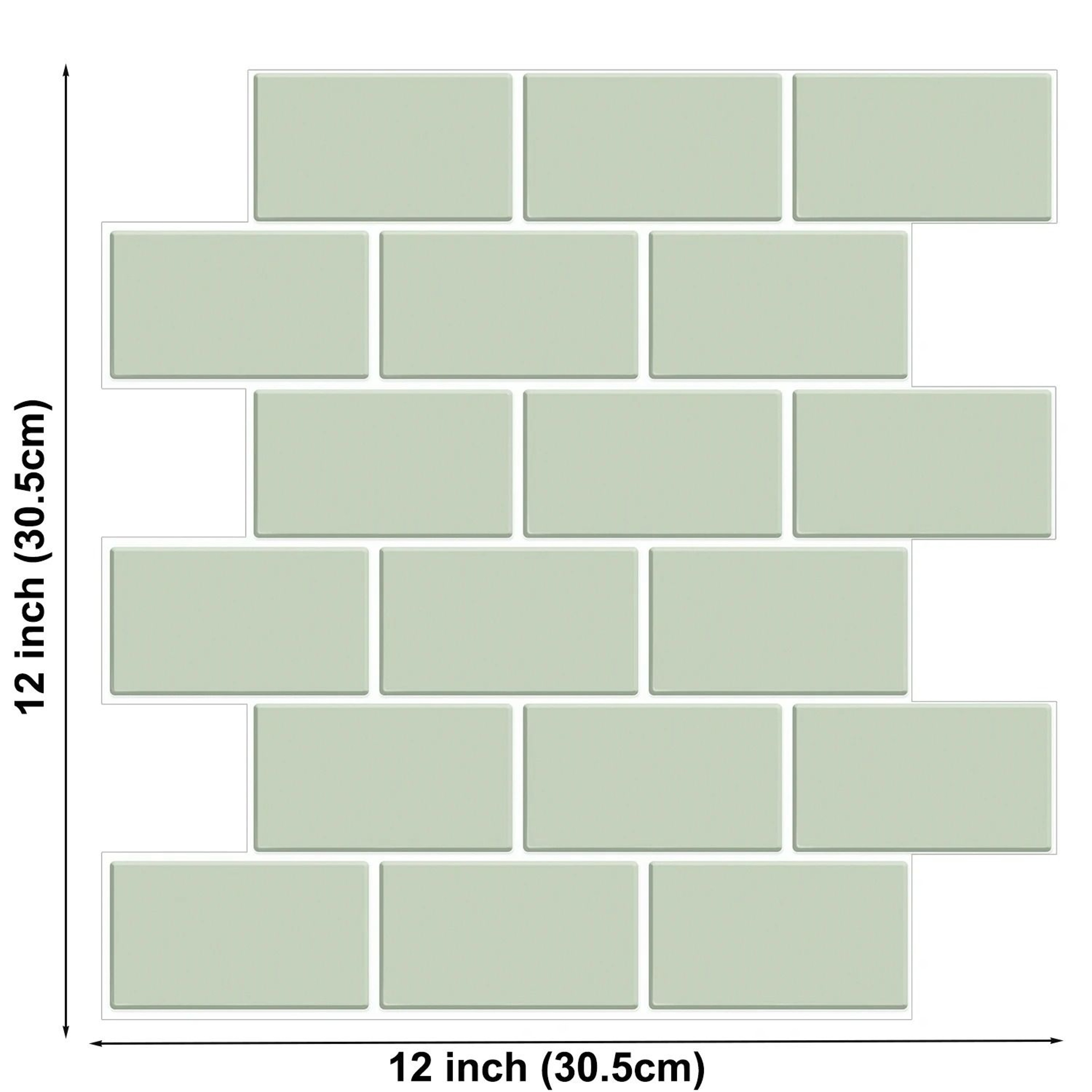 10Sheet 3D PeelandStick Subway Tile Wall Decals 12