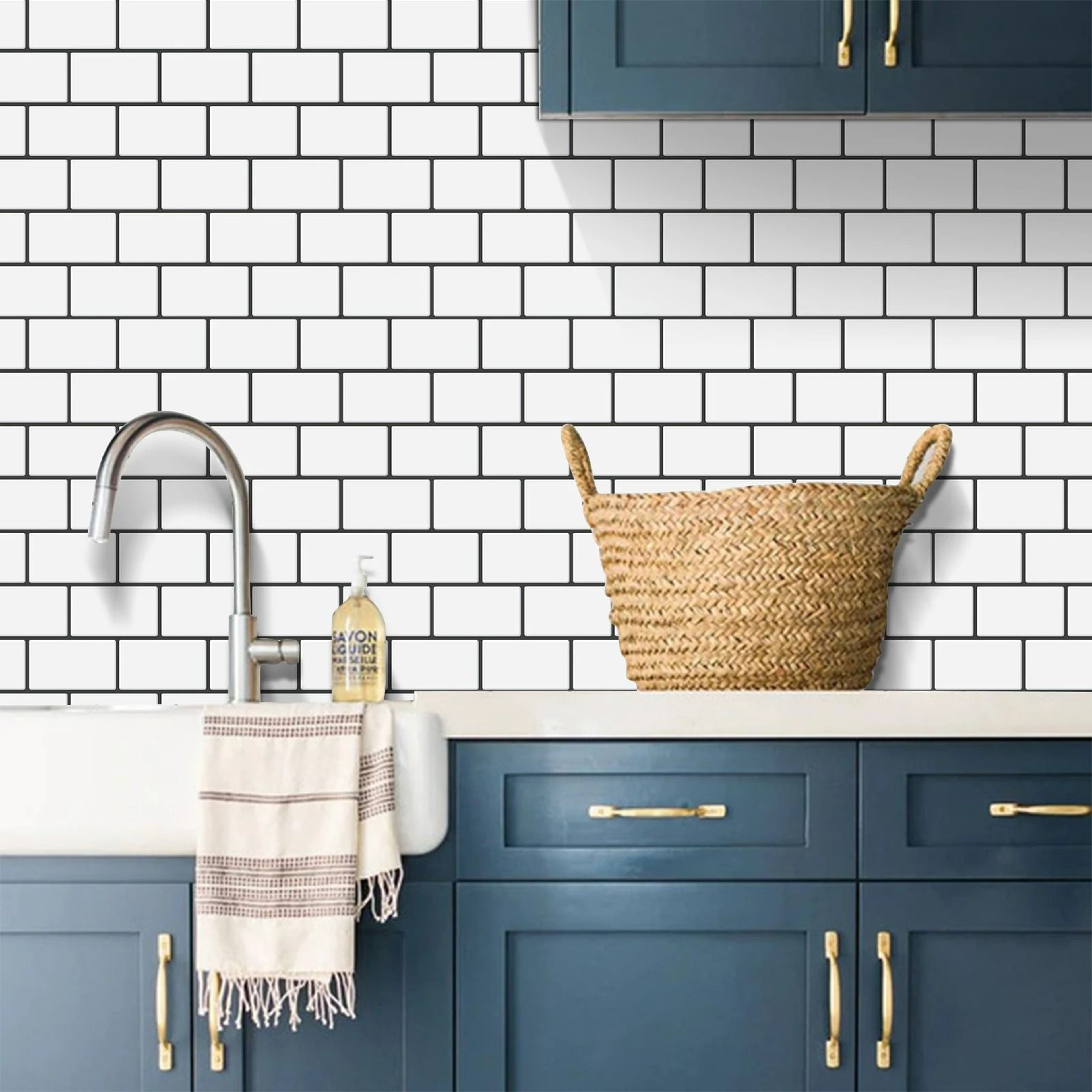 10Sheet 3D PeelandStick Subway Tile Wall Decals 0