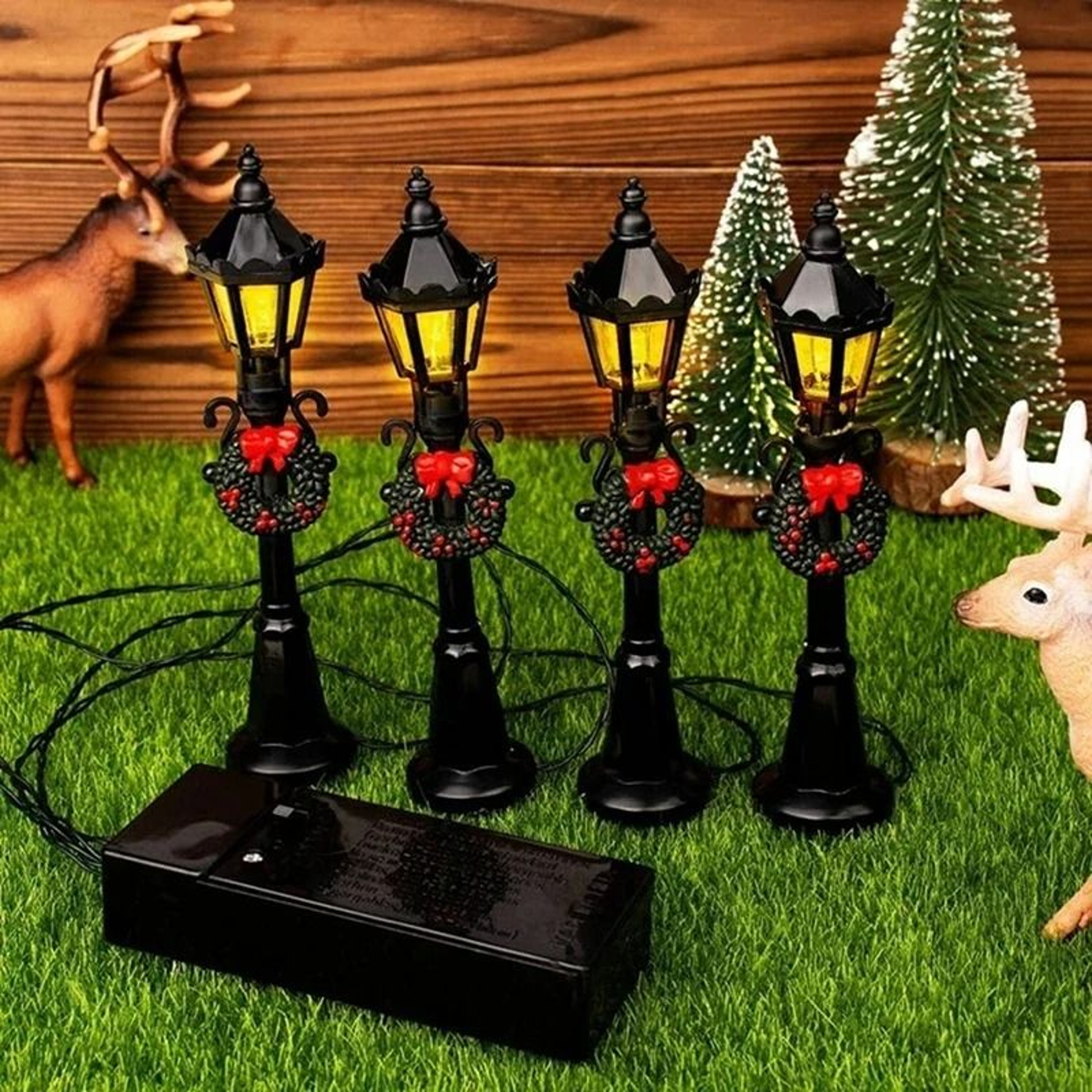 4Piece Miniature Christmas Street Lamp Set 2