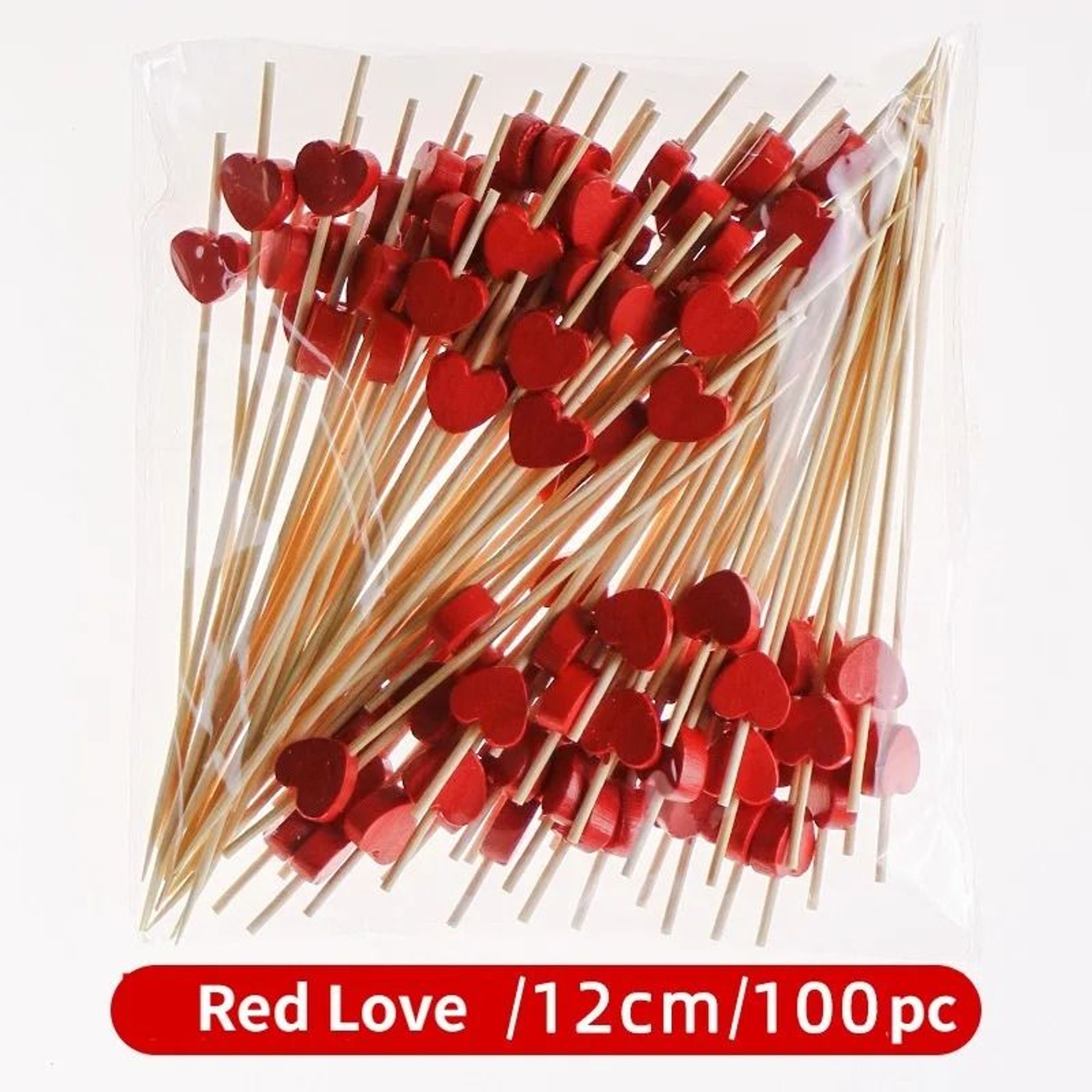 50Piece Heart Bamboo Fruit Skewers 5