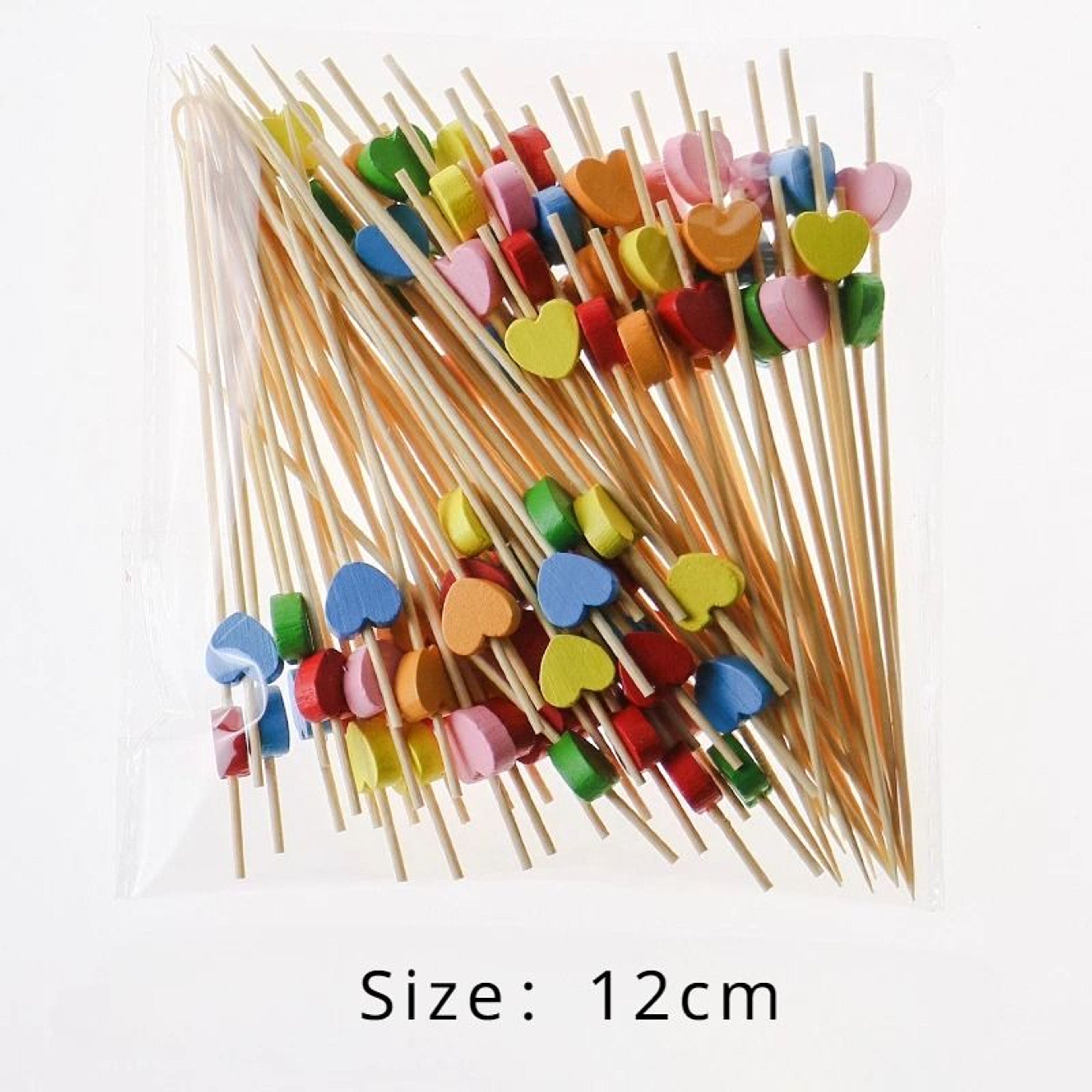 50Piece Heart Bamboo Fruit Skewers 8