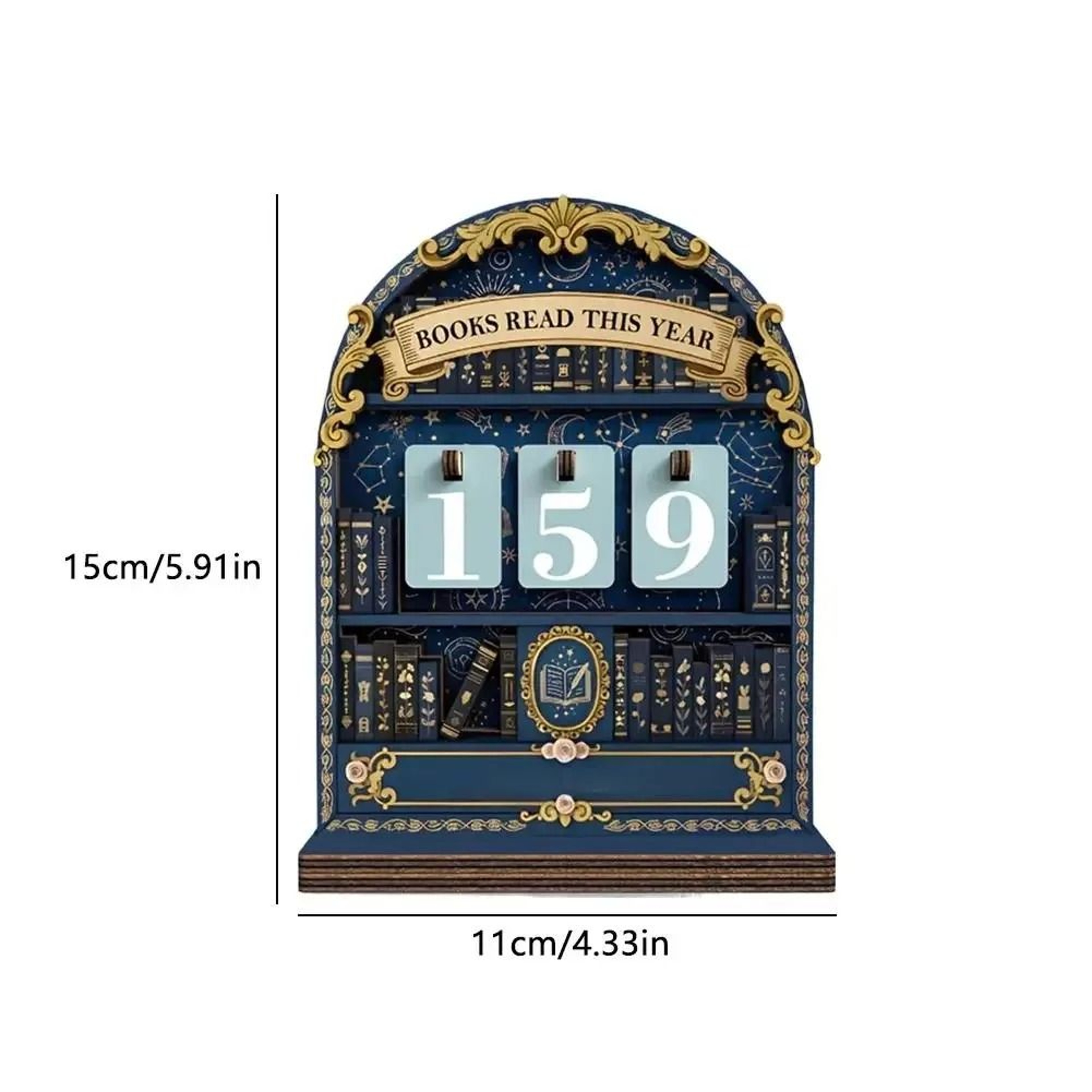 Vintage Wooden Reading Tracker  Counter 5