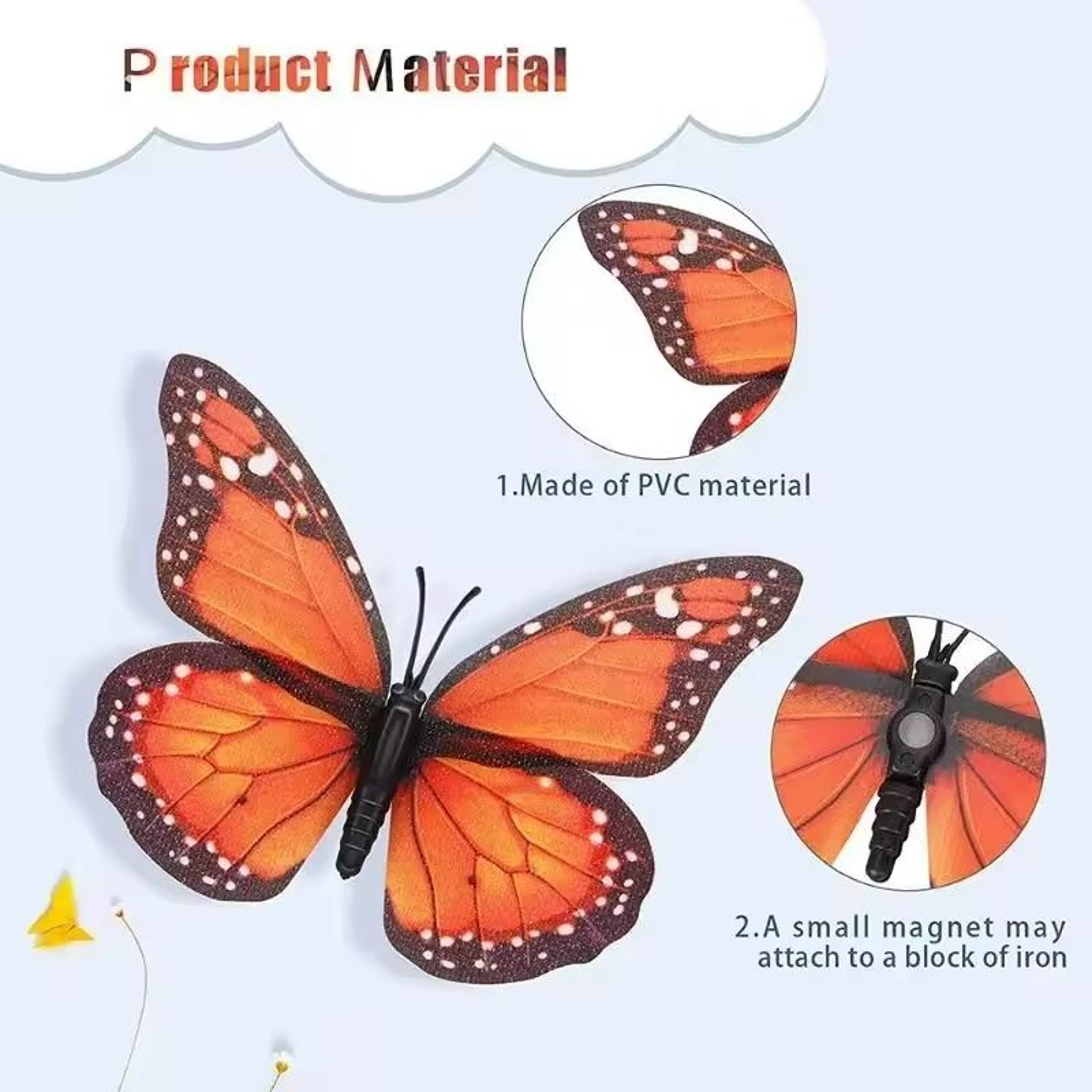 10Piece Monarch Butterfly Wall Decoration Set 2