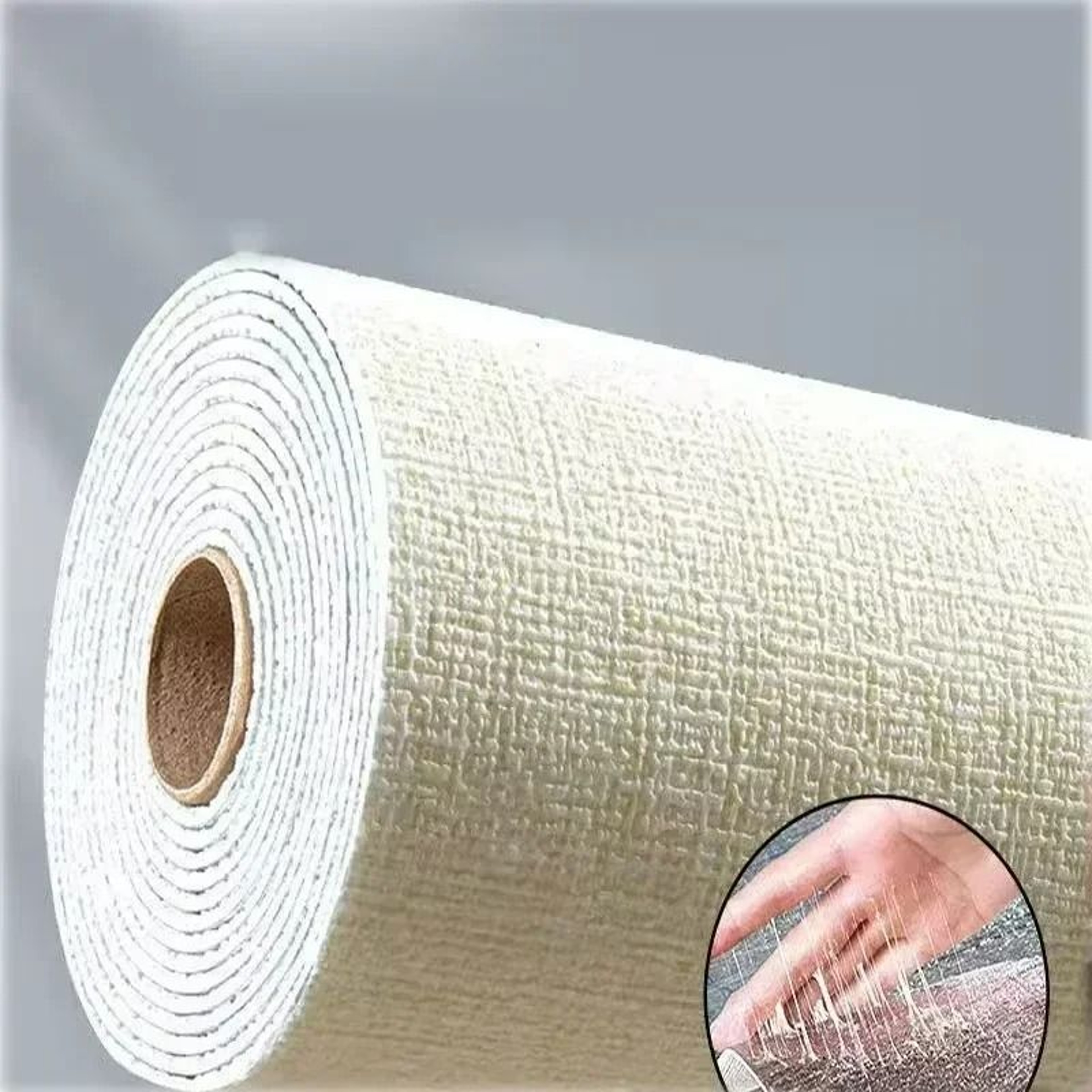 Thickened LinenTexture 3D Foam SelfAdhesive Wallpaper 12