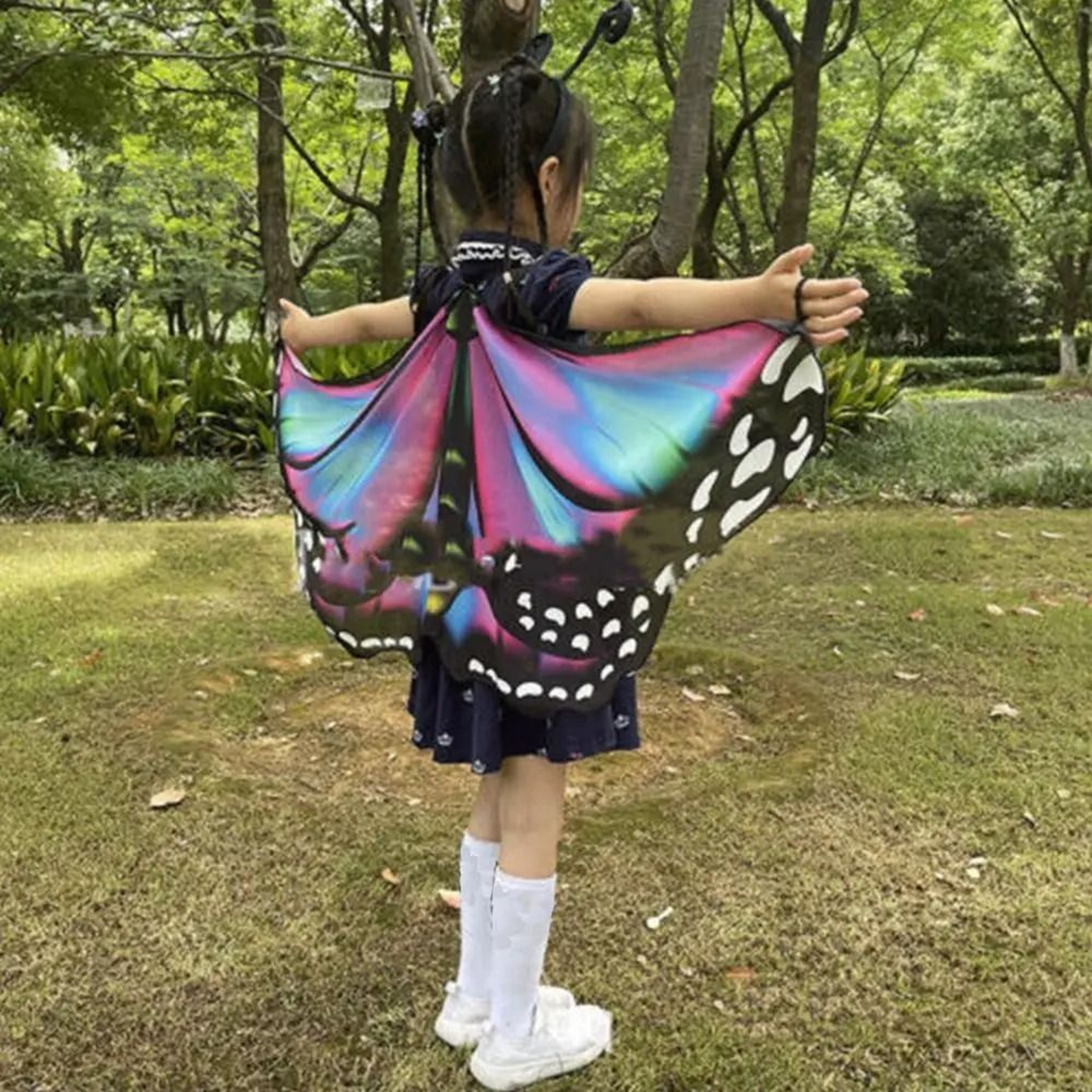 Kids Butterfly Wings Cape  Fairy Shawl Costume 1