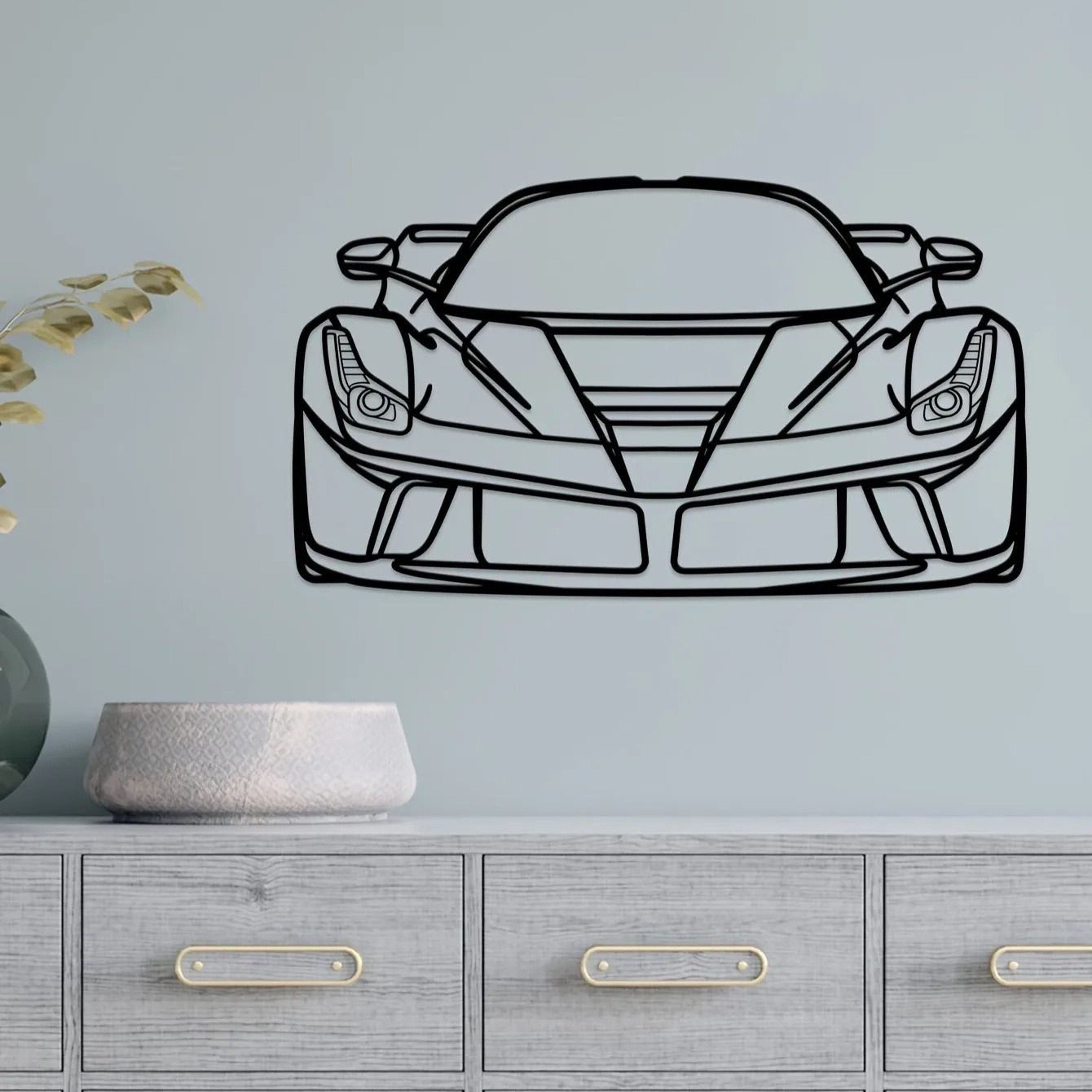 HelloYoung Metal Racing Car Wall Art 17