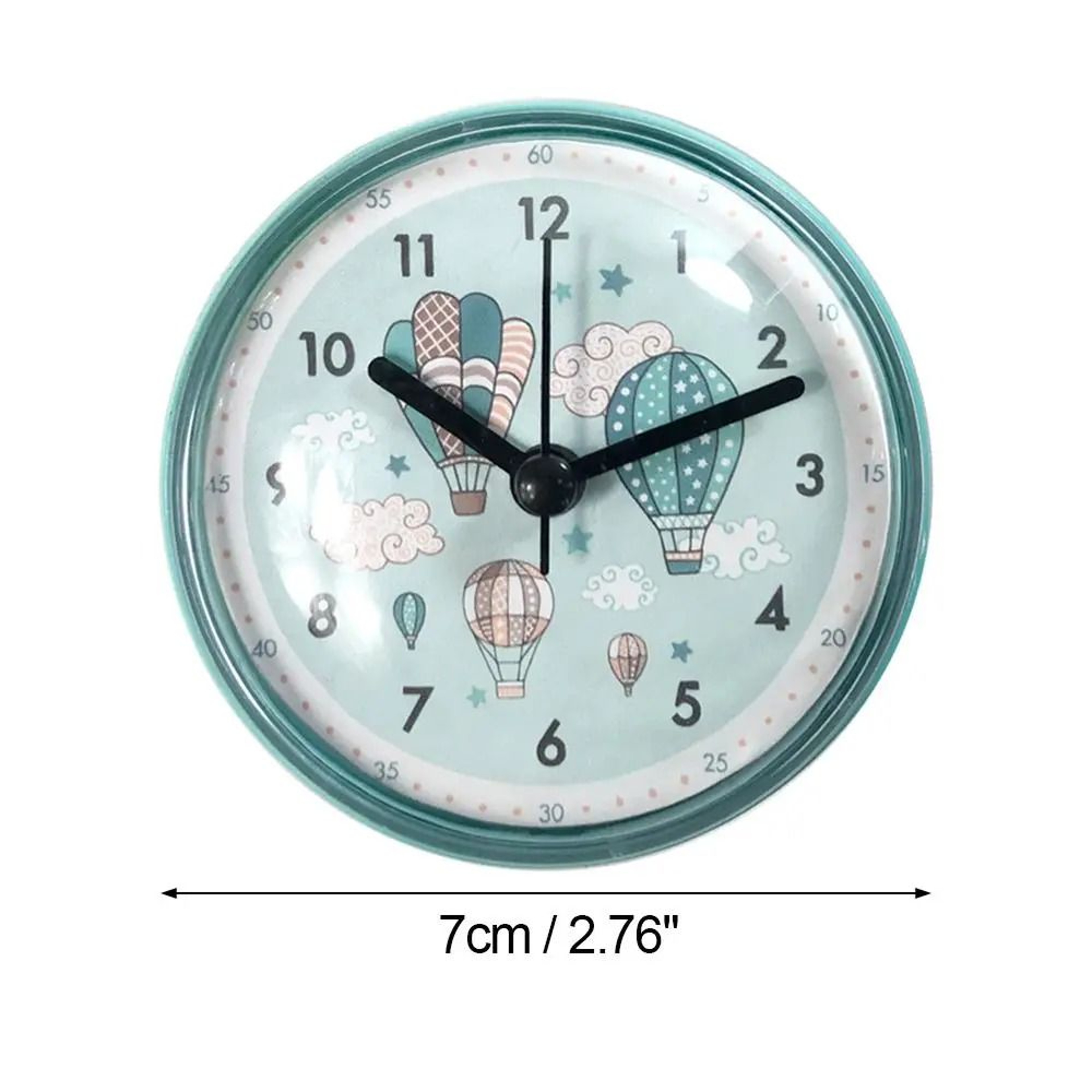 Mini Suction Cup Waterproof Bathroom Clock 5