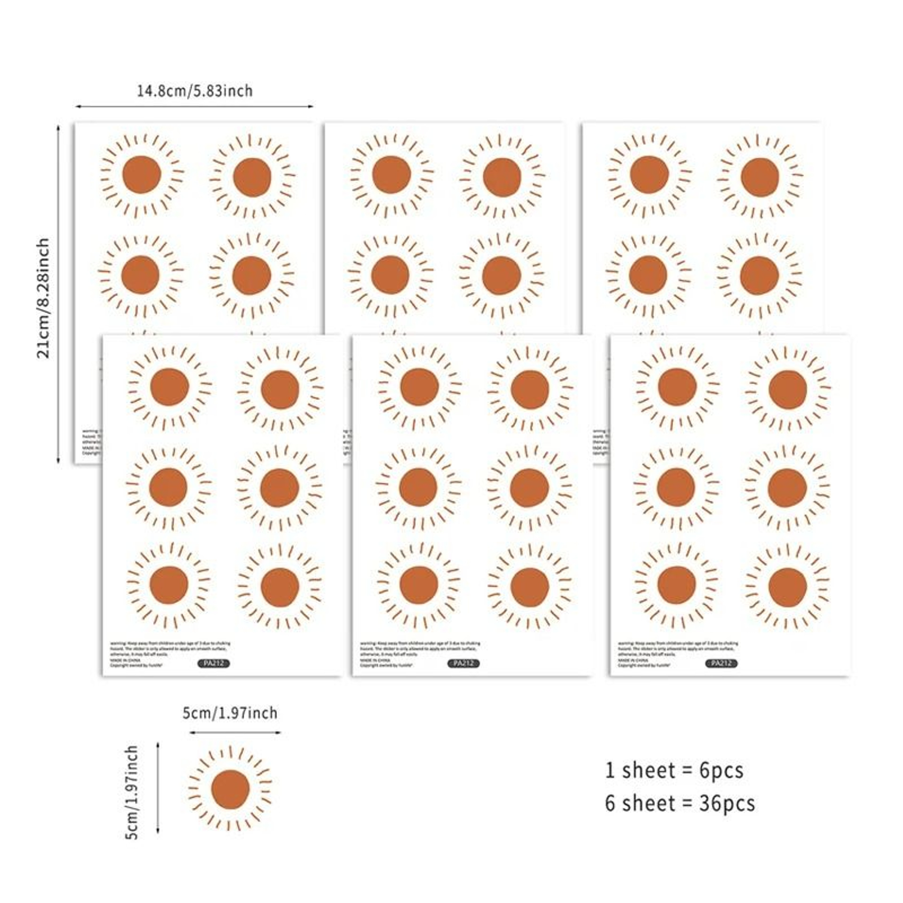 Boho Hearts Creative Wall Sticker Set 7