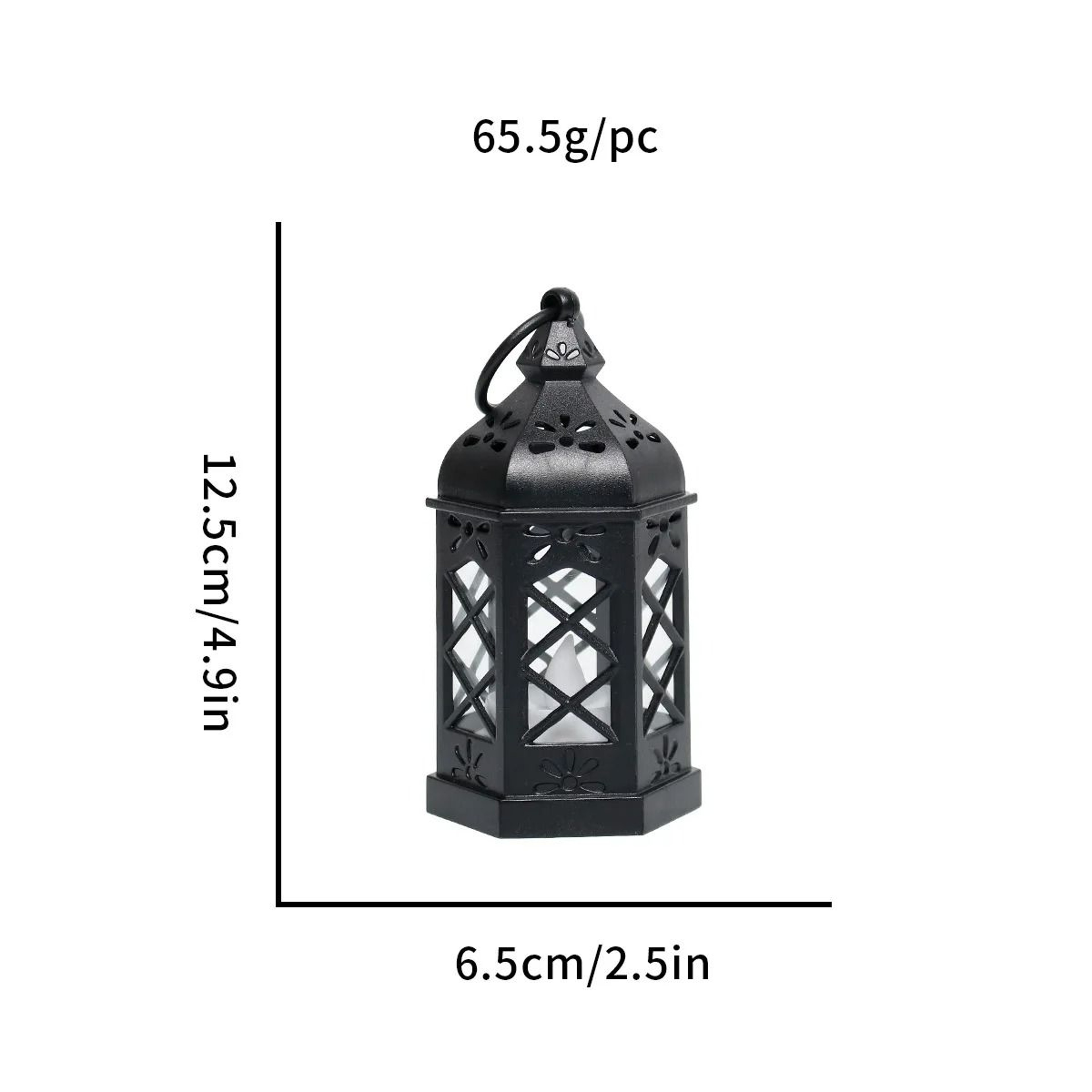 Retro Hexagonal LED Wind Lamp Candle Lantern 6