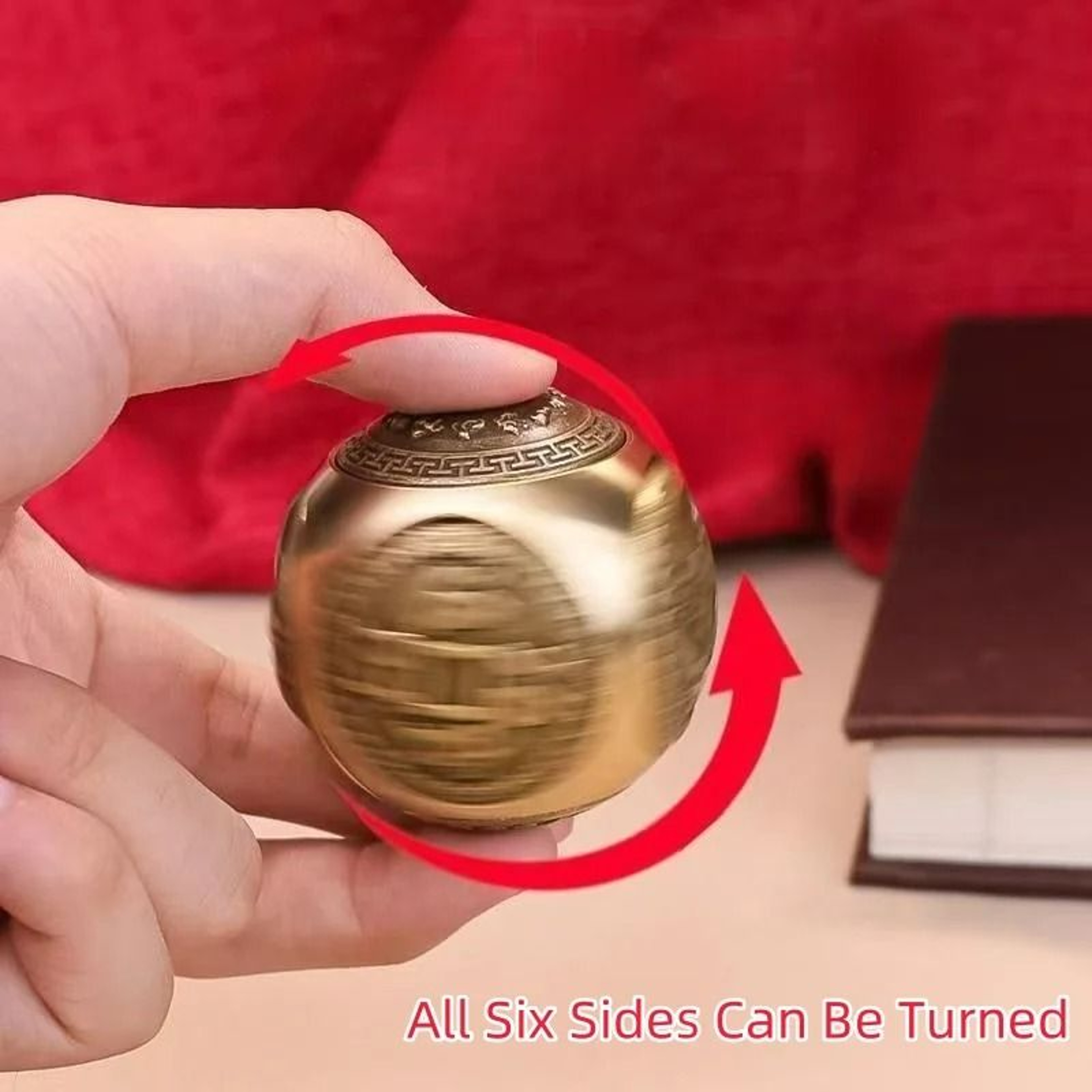 Rotating SixFaced Chinese Lucky Coin Spinner 4
