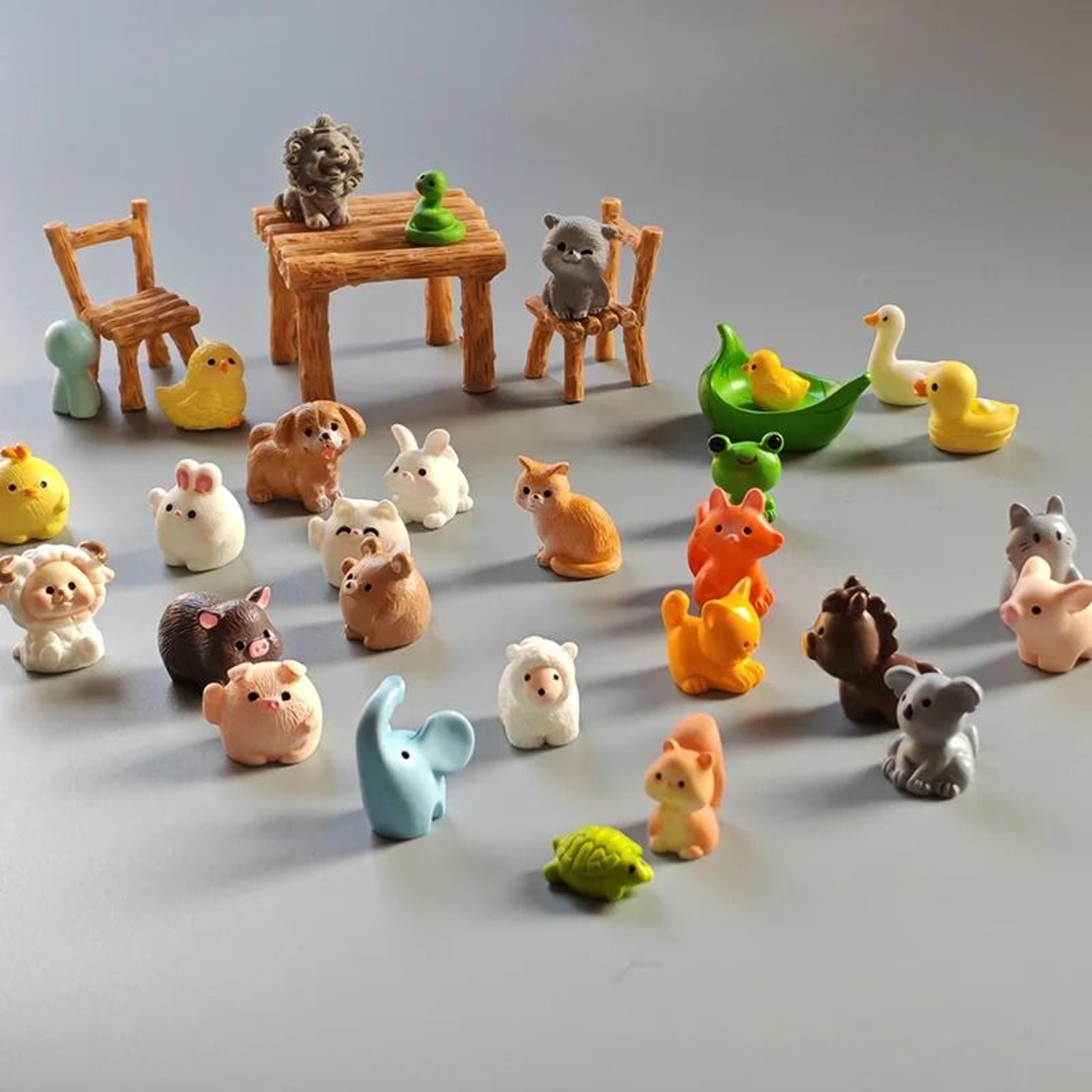10Piece Miniature Animal Figurines Set 1