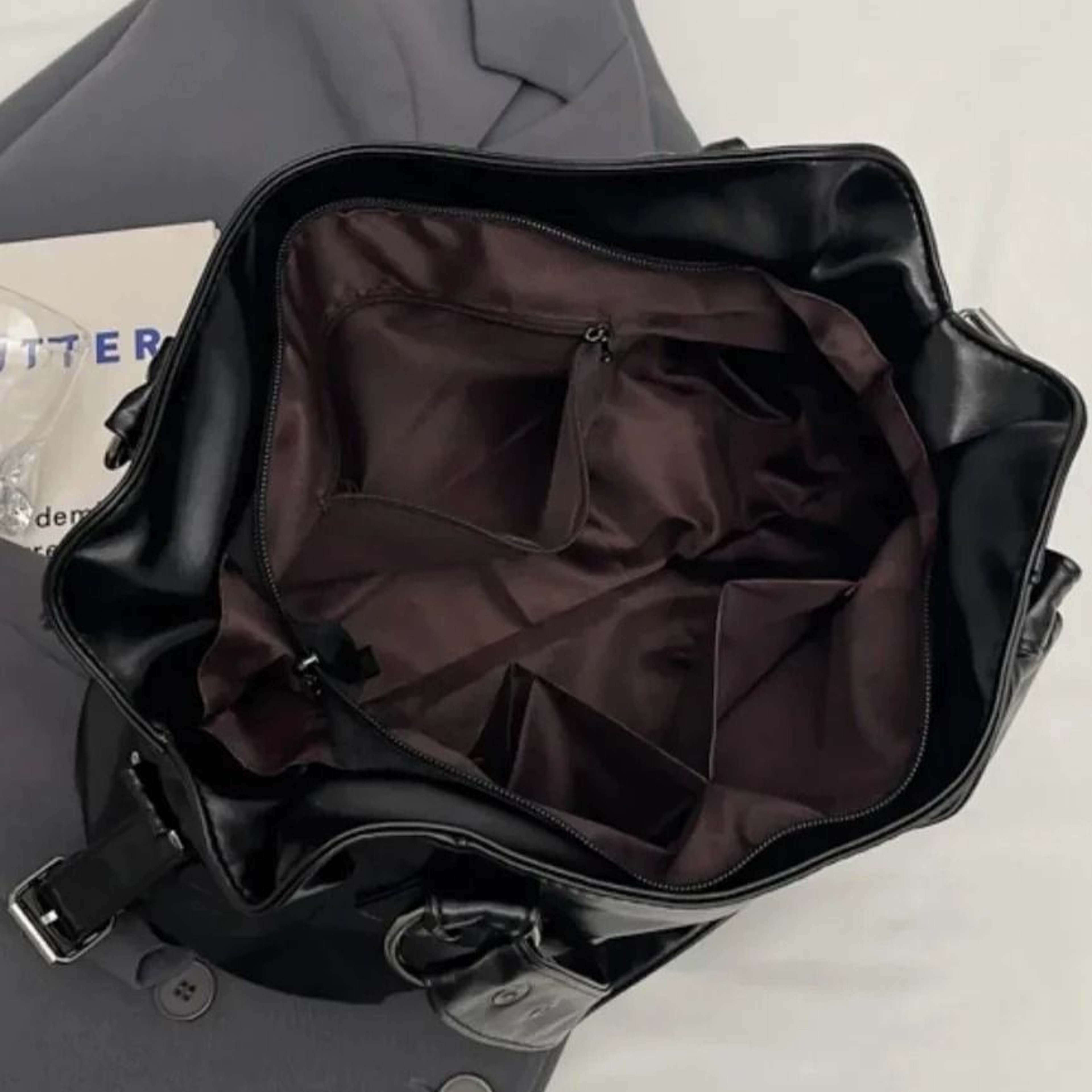 Retro Solid Color Luxury PU Leather Tote Bag 6