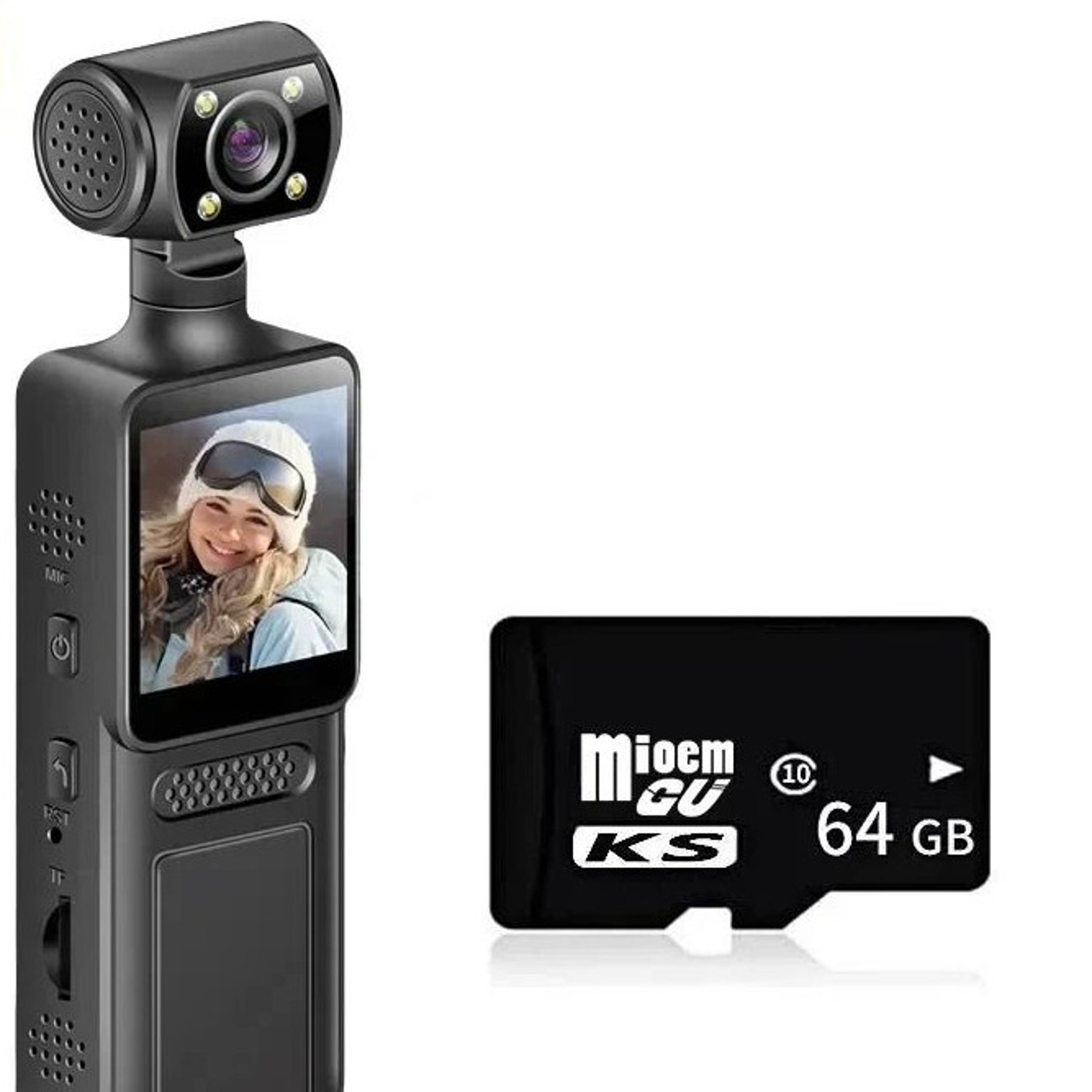 8K HD Pocket Camera 180 Degree Rotating Lens And Night Vision 8jpg