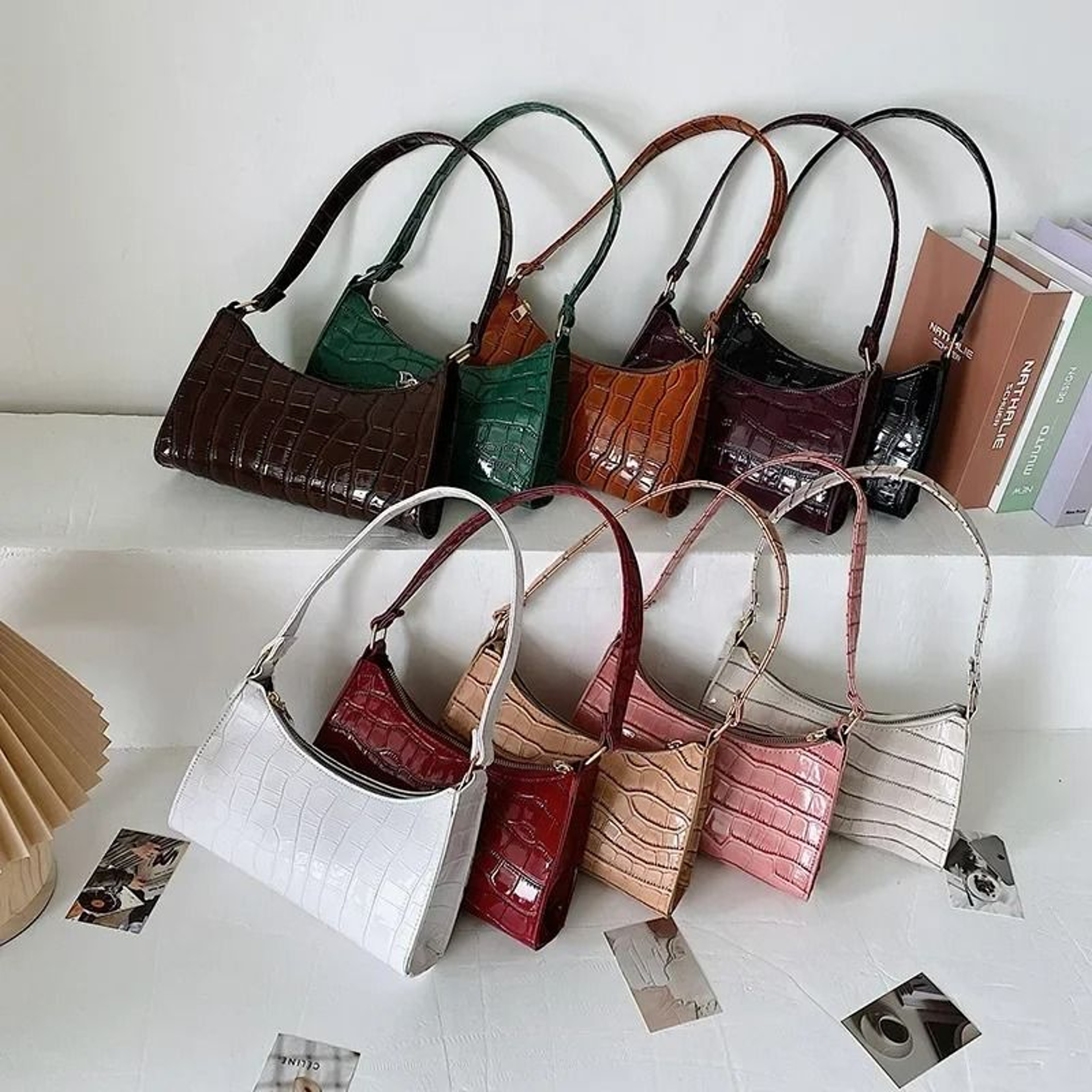Retro Alligator Pattern Small Underarm Shoulder Bag 3