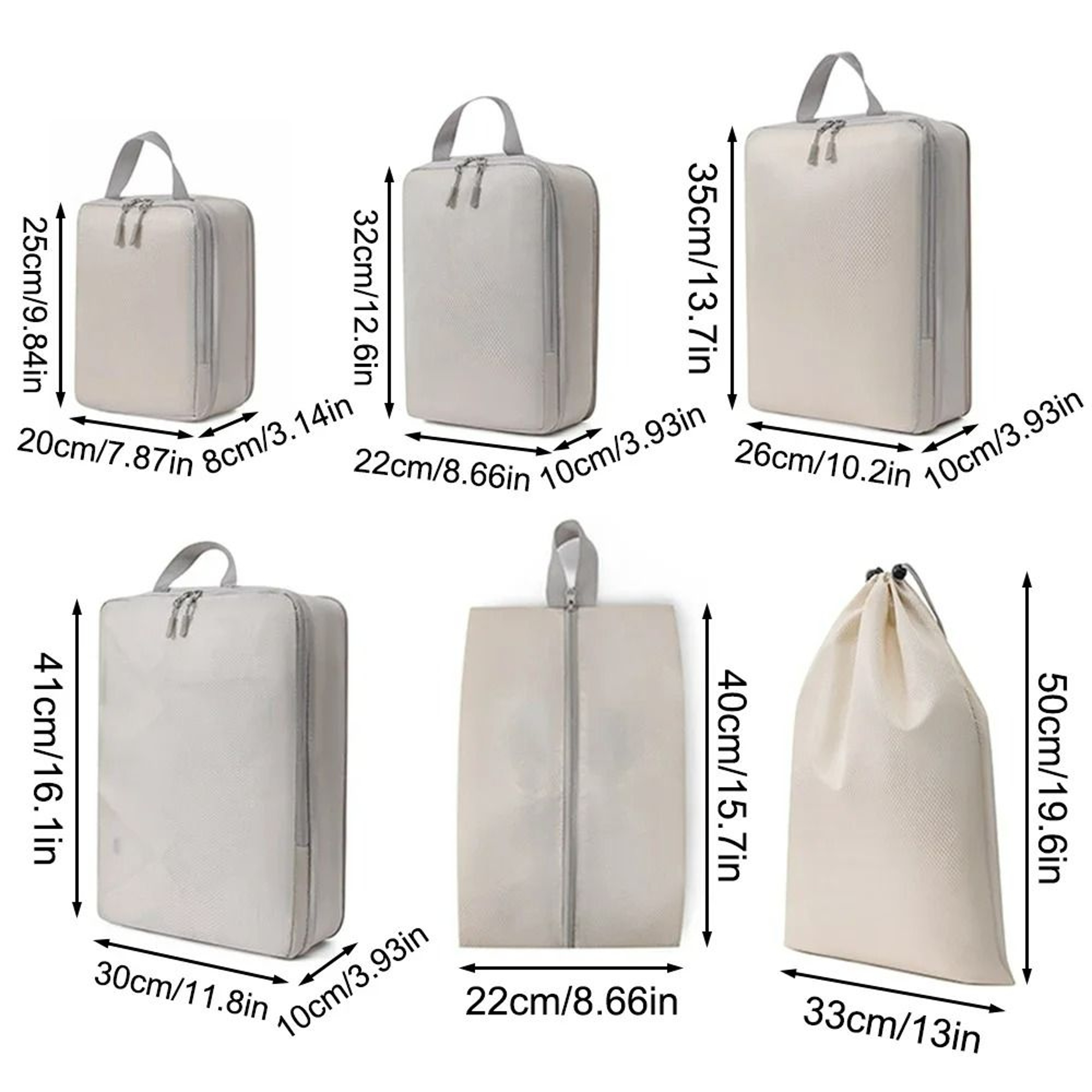 Compressible Travel Packing Cubes 6 Pcs 5