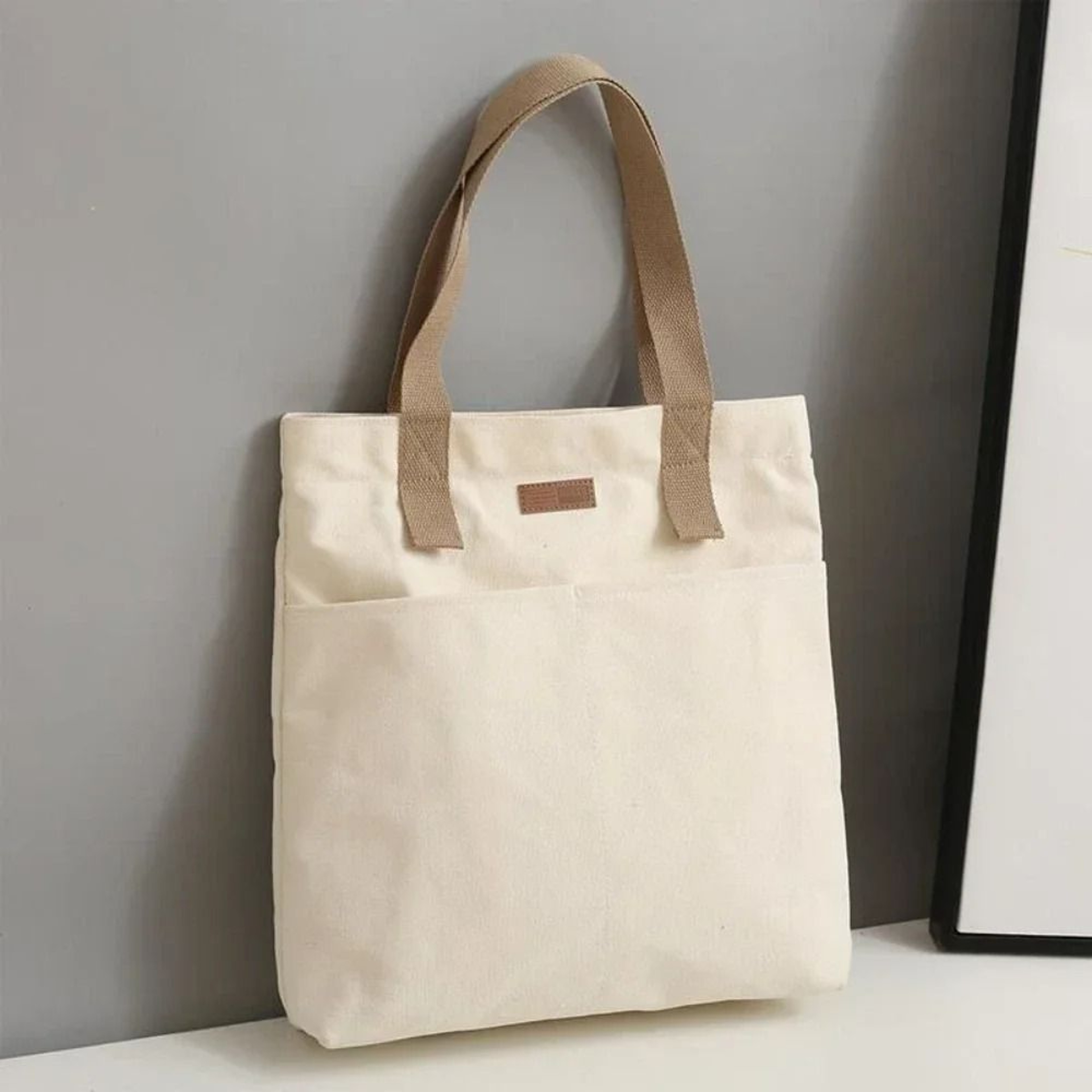 Canvas Sewing Thread Commuter Tote Bag 7