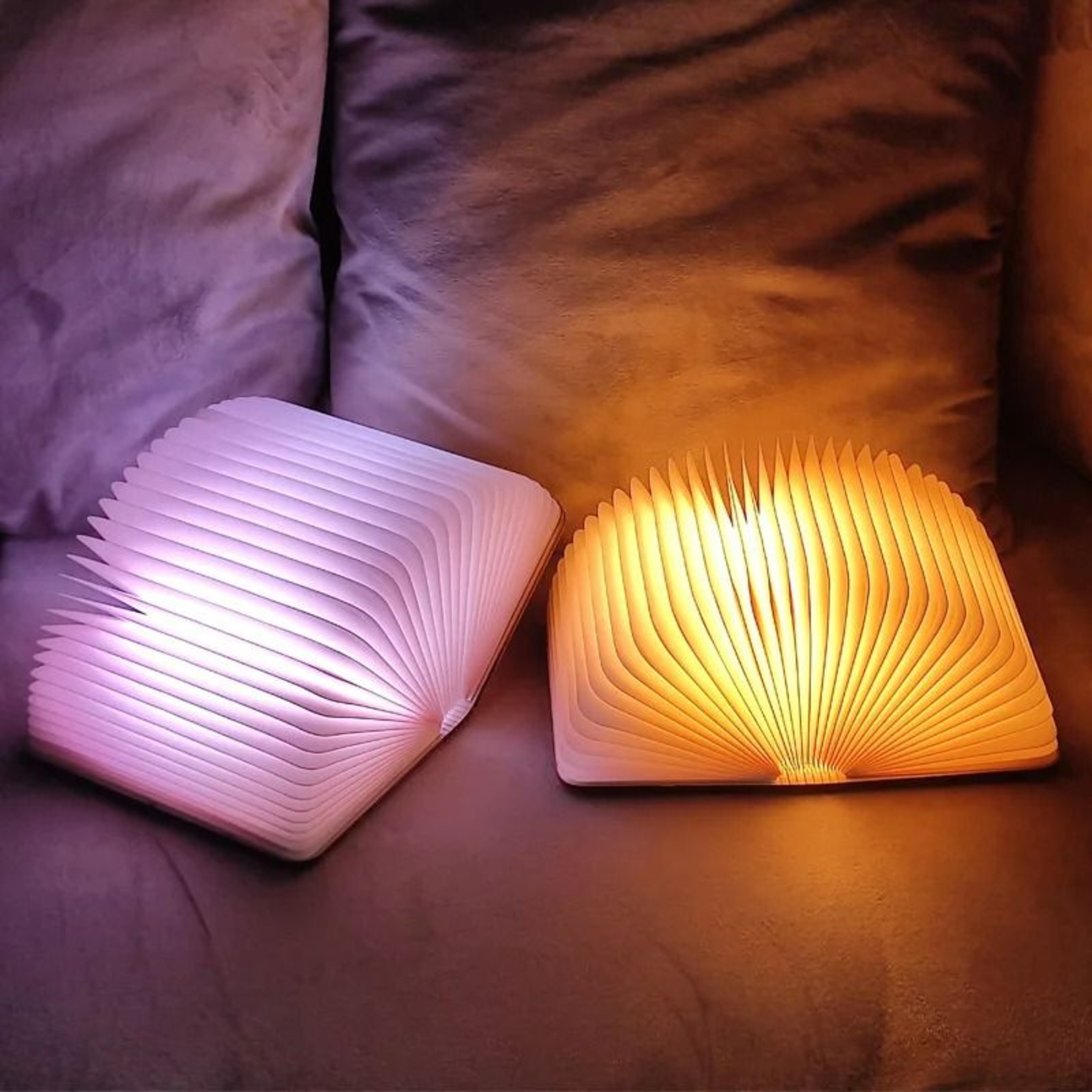 LED Wooden Foldable Book Night Light 4