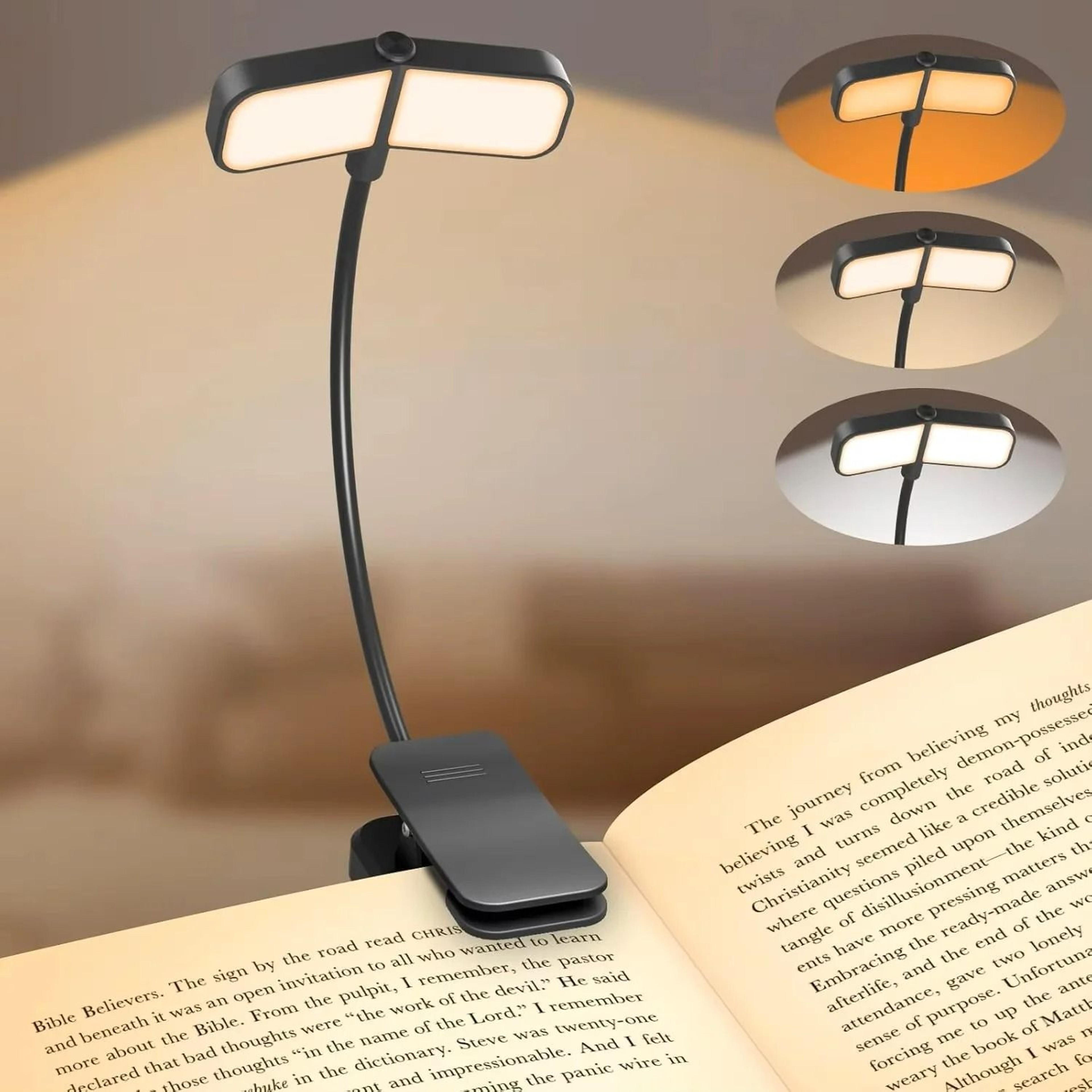 WingShaped Rechargeable LED Book  Night Light 7