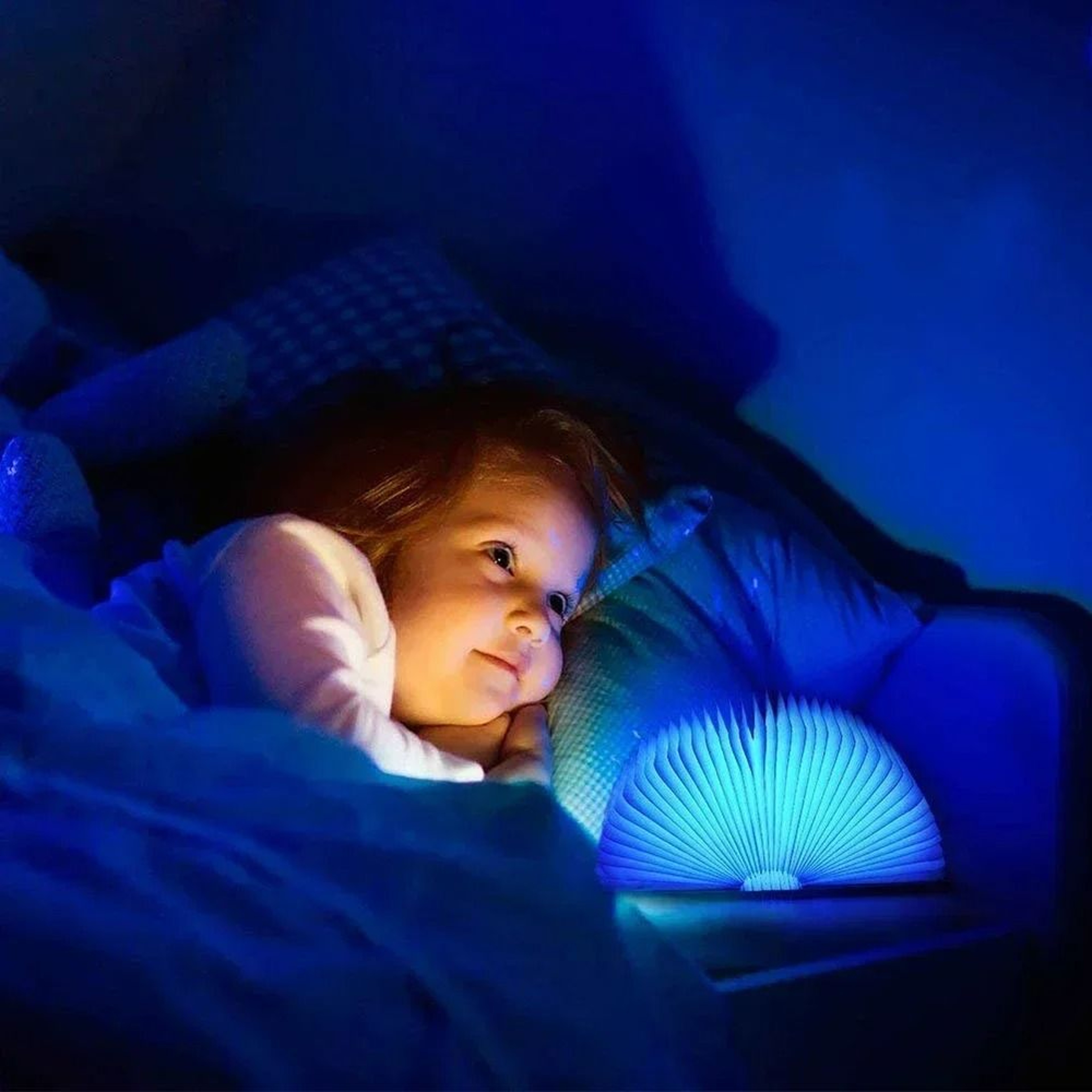 3D Folding Creative Wooden Book LED Night Light 6