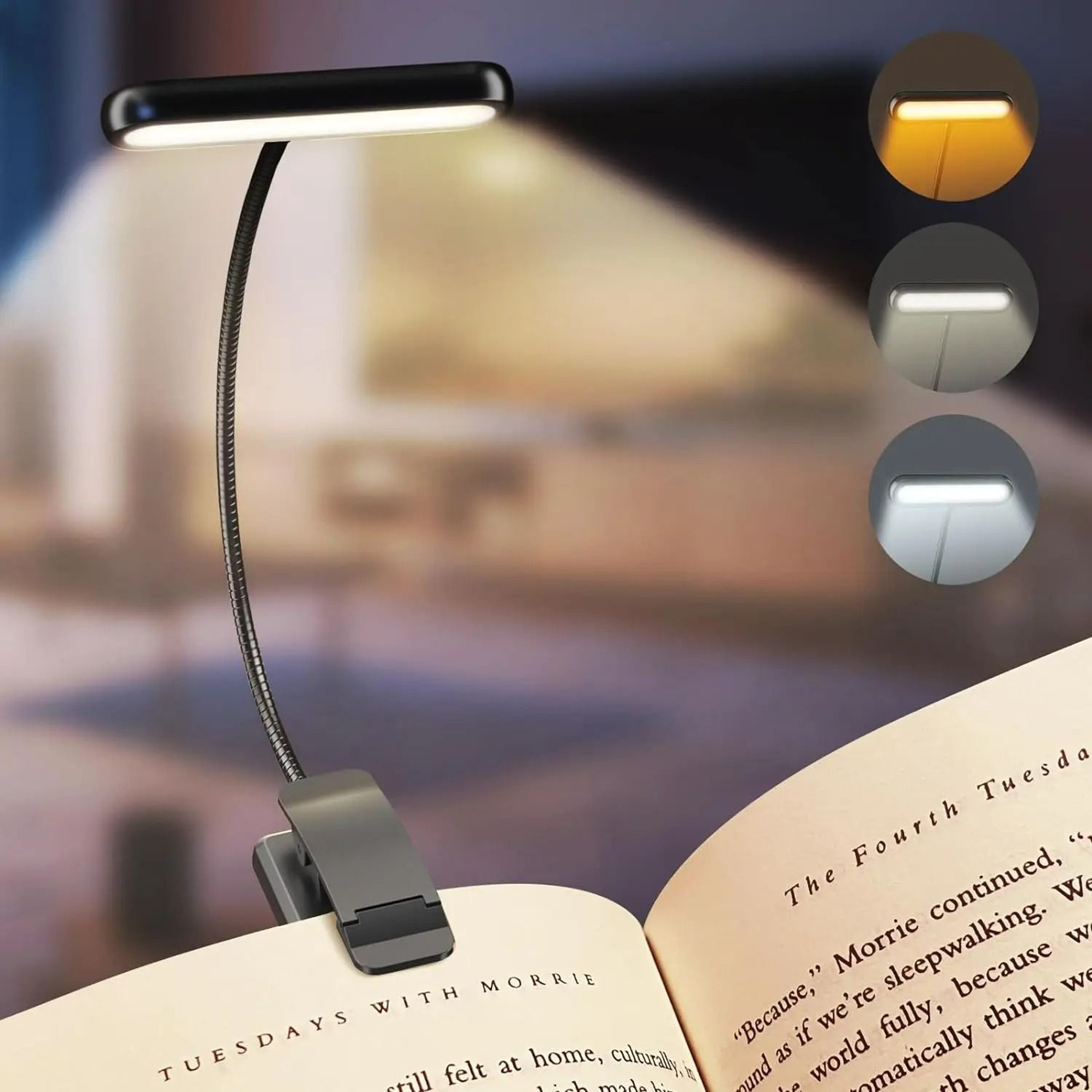 14 LED USB Rechargeable ClipOn Reading Light 1