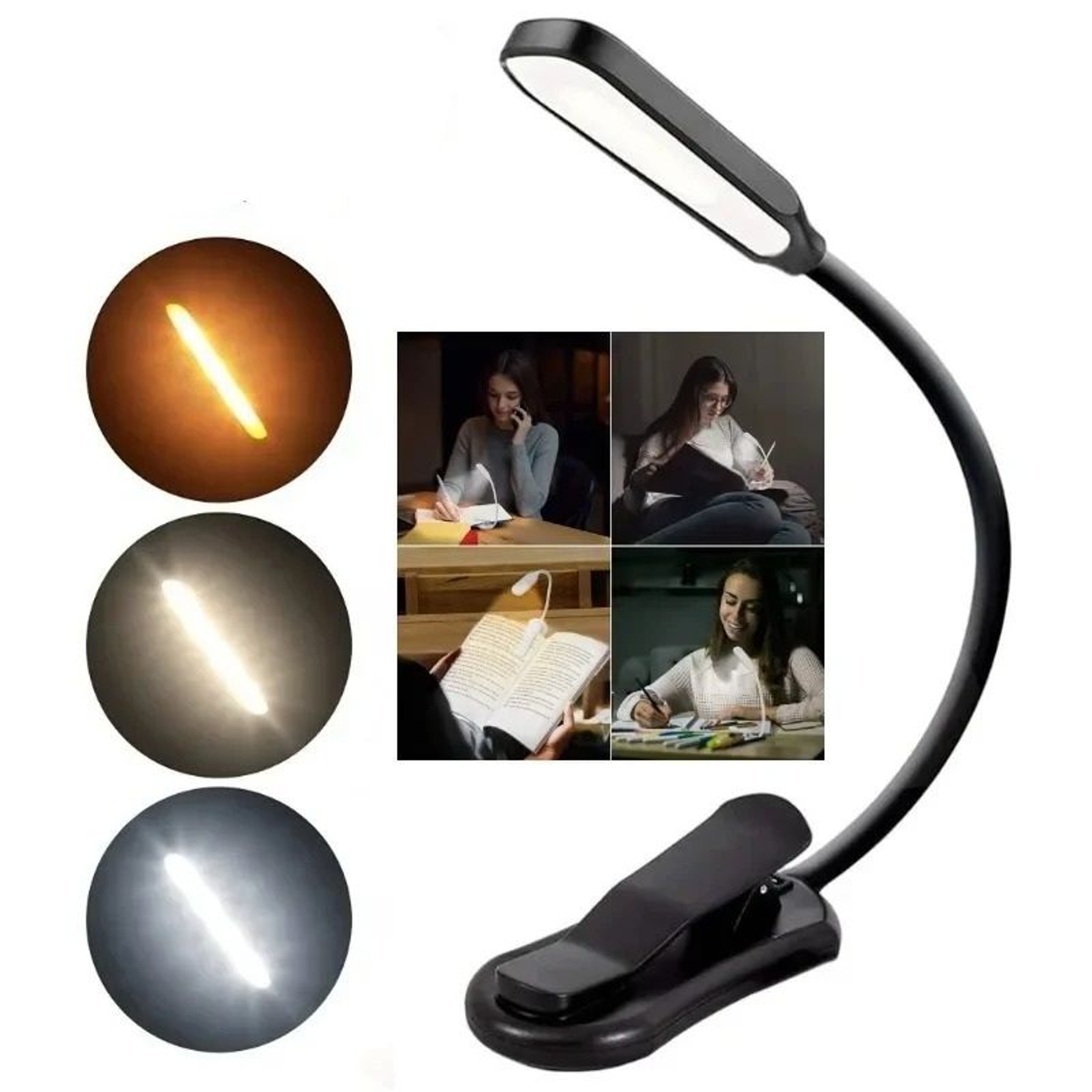 Bendable Gooseneck ClipOn LED Reading Lamp 0