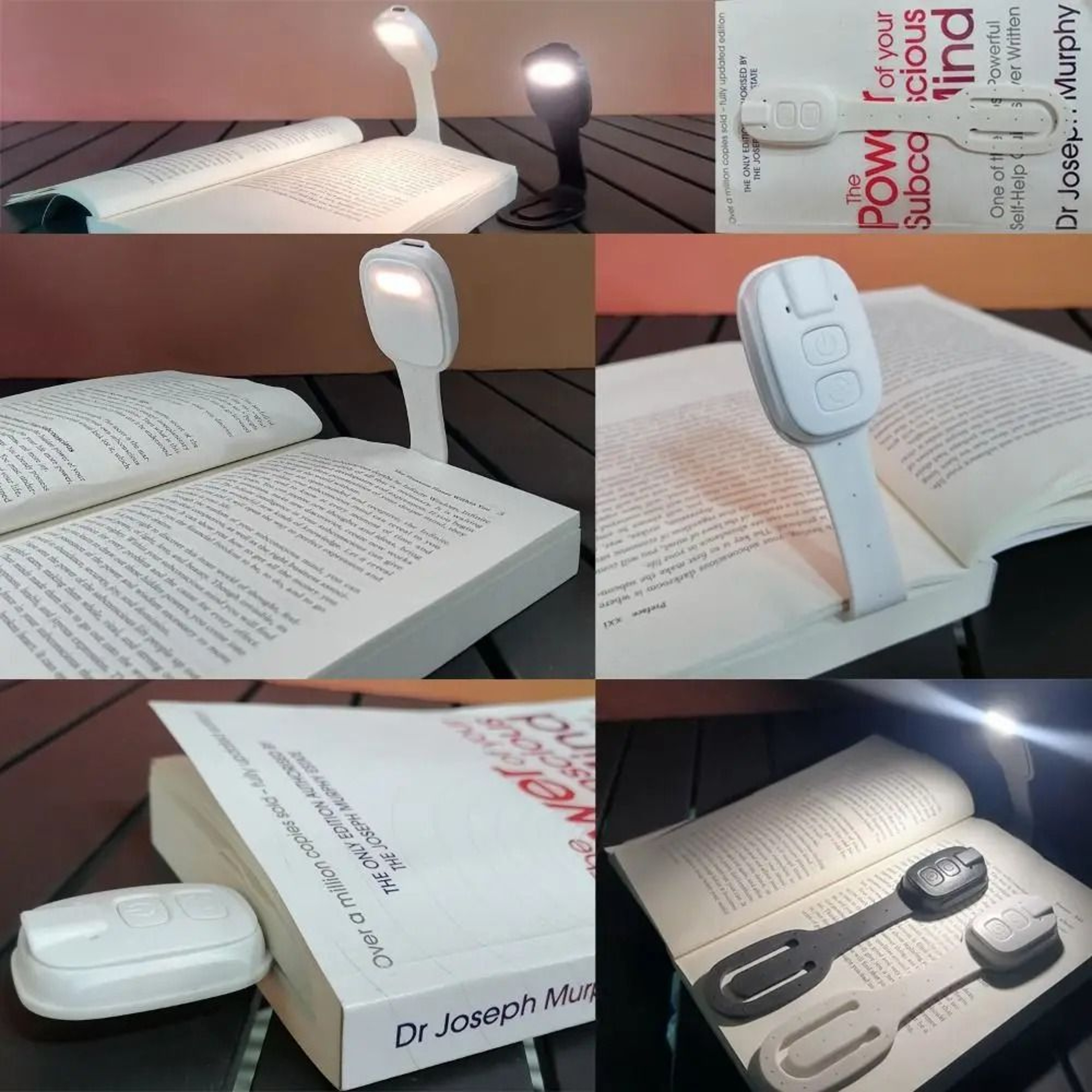 2in1 ClipOn Bookmark LED Reading Light 0