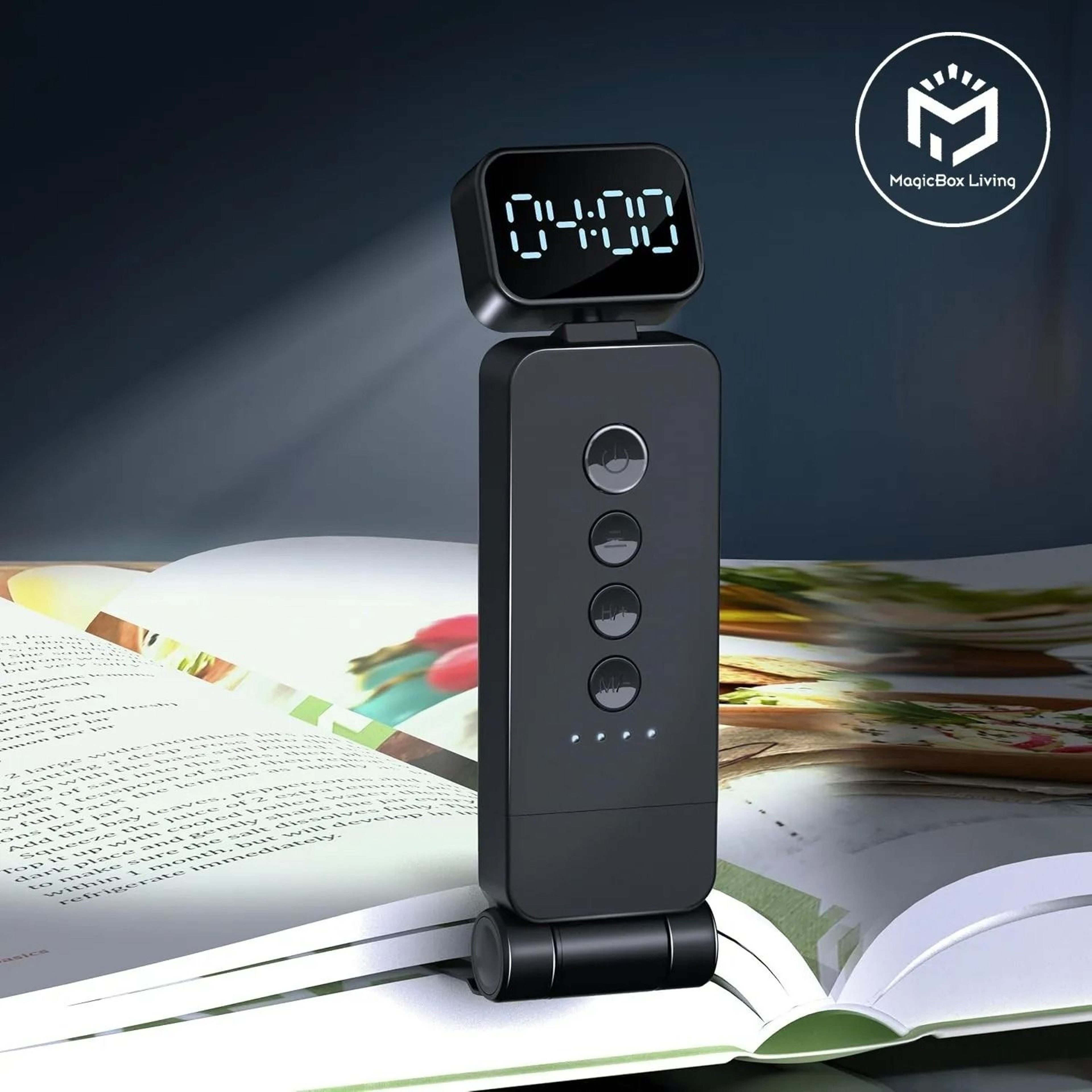 Metal Rechargeable LED Book Light With AutoTimer 1