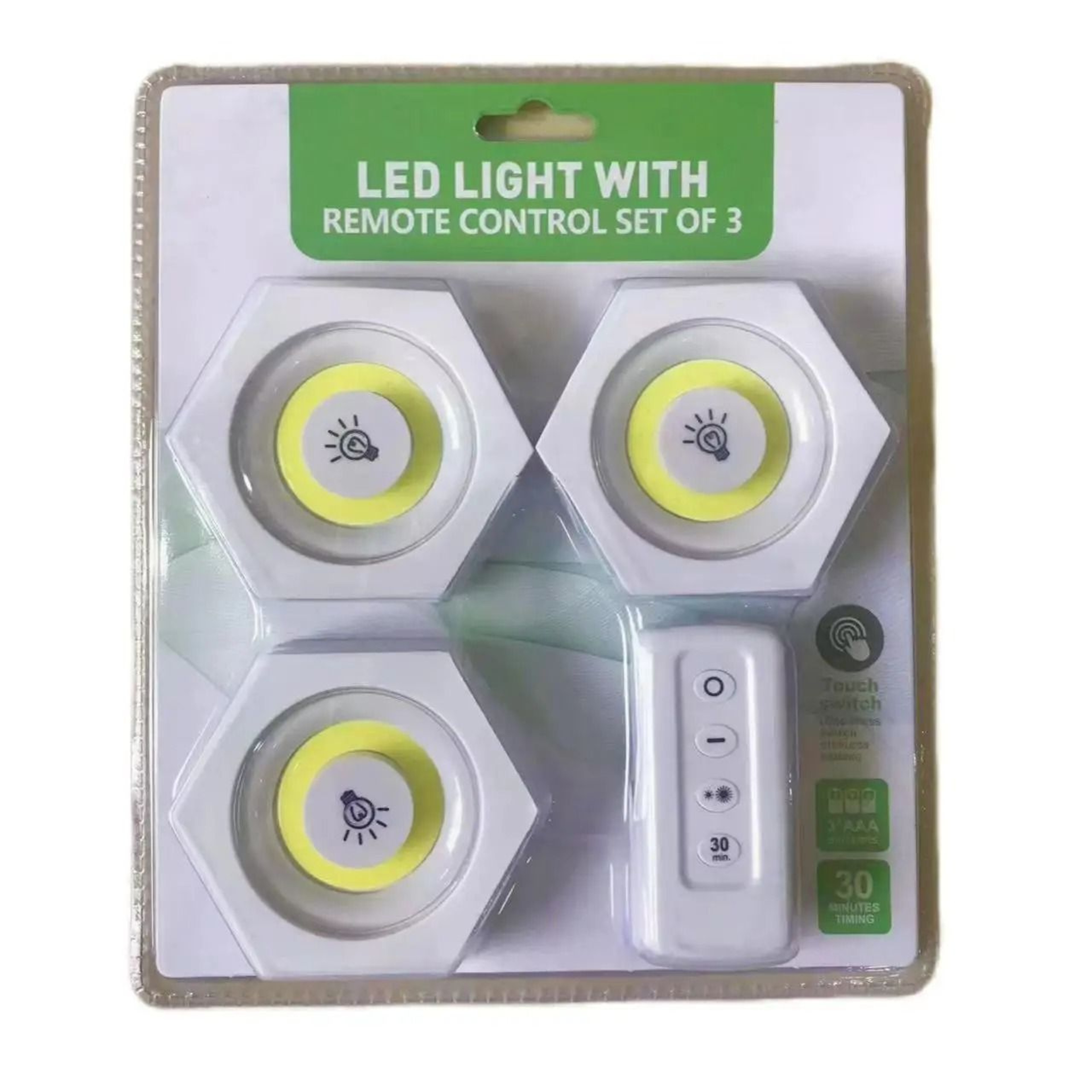 Remote Control Wireless LED Puck  Cabinet Night Light 0