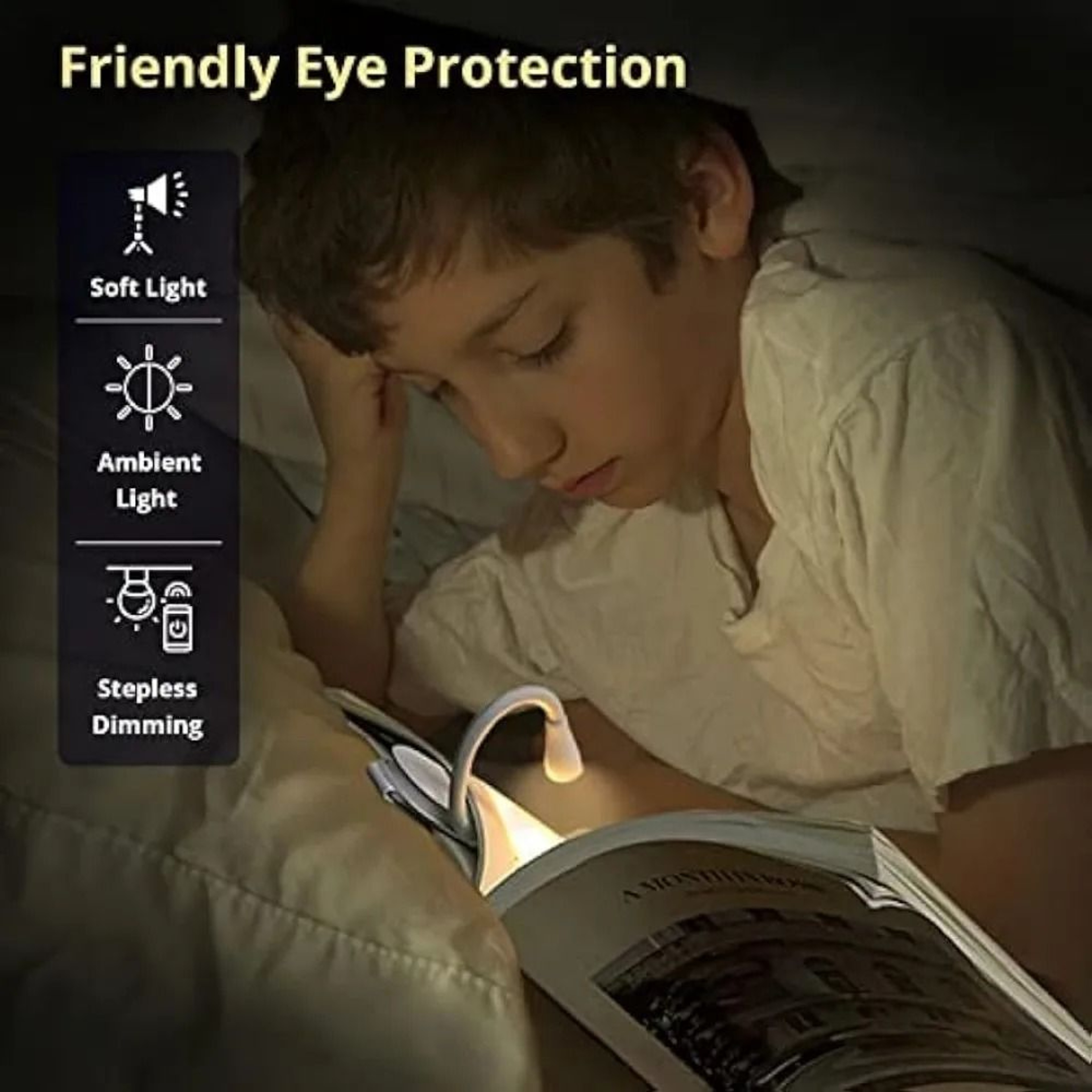 Stepless Dimmable ClipOn LED Book Light 5