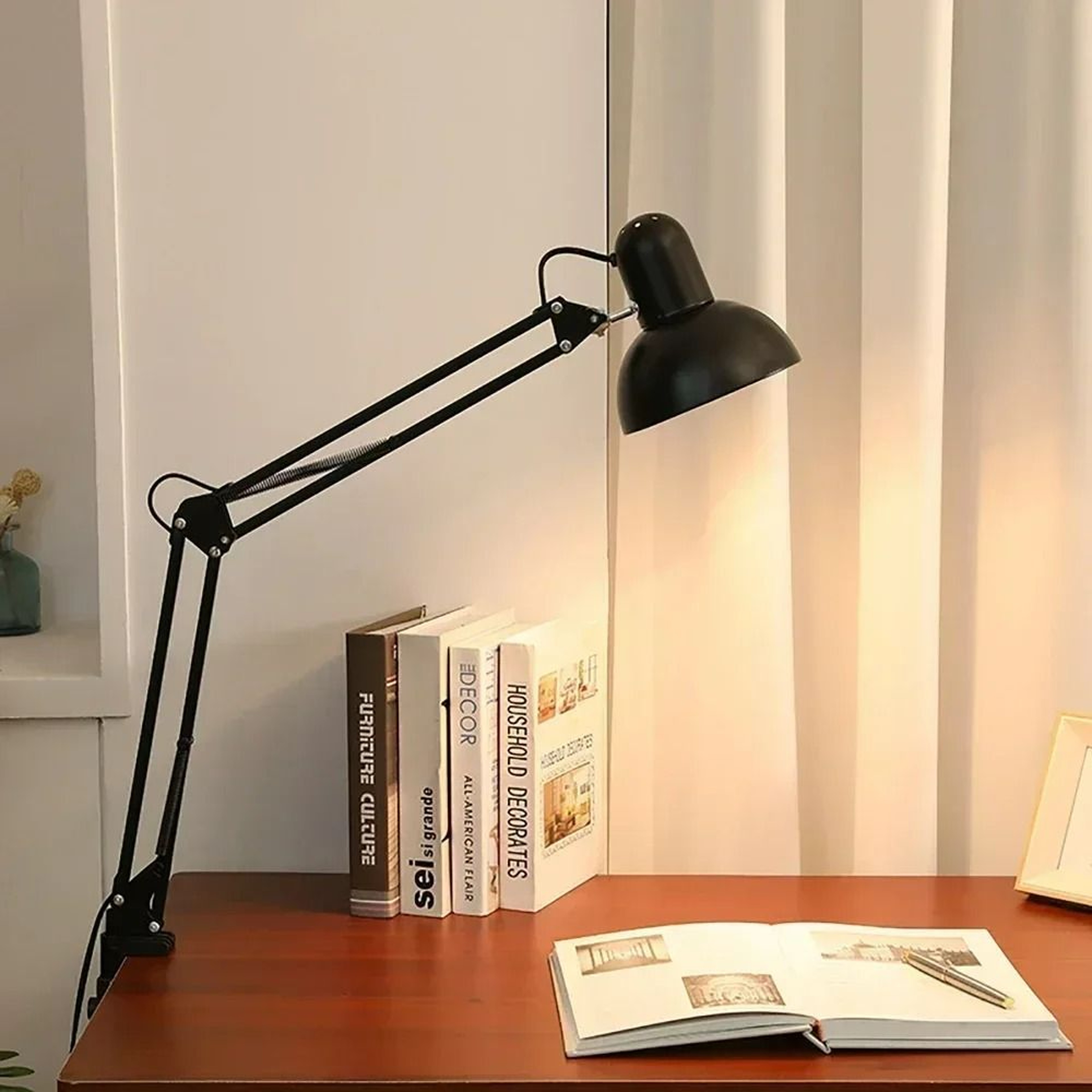 Foldable Telescopic ClipOn LED Desk  Reading Lamp 2