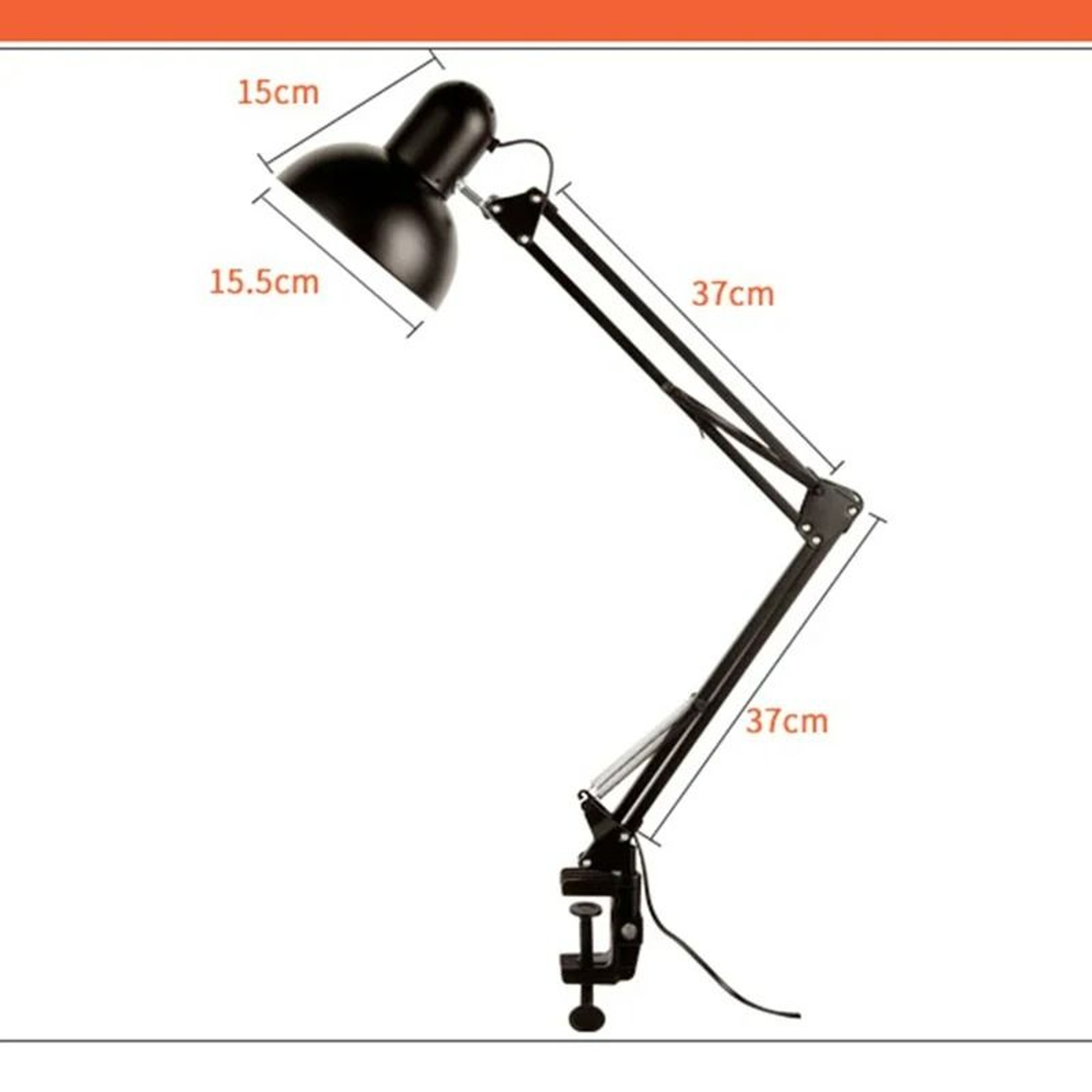 Foldable Telescopic ClipOn LED Desk  Reading Lamp 5