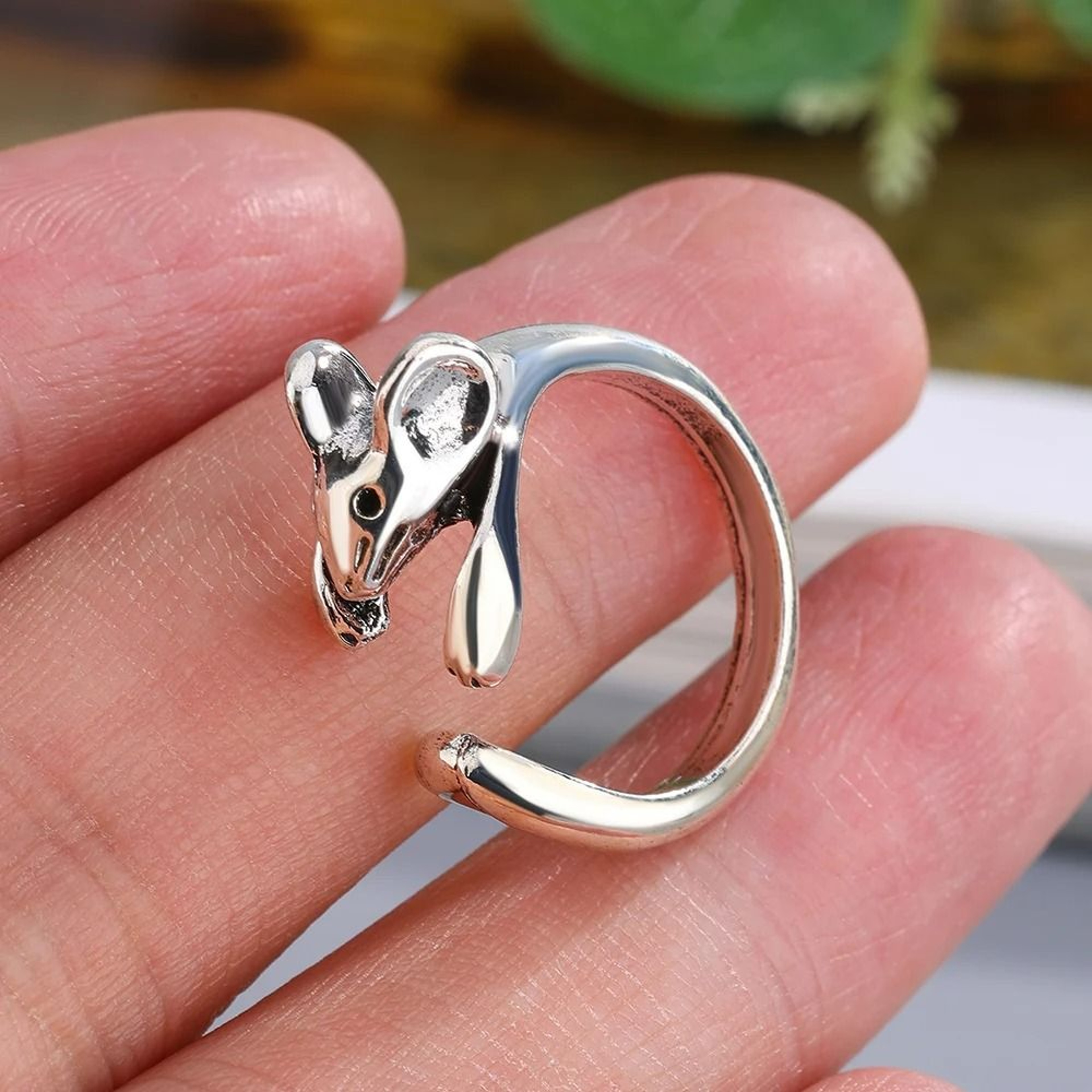 Creative Adjustable Alloy Rat Ring 3