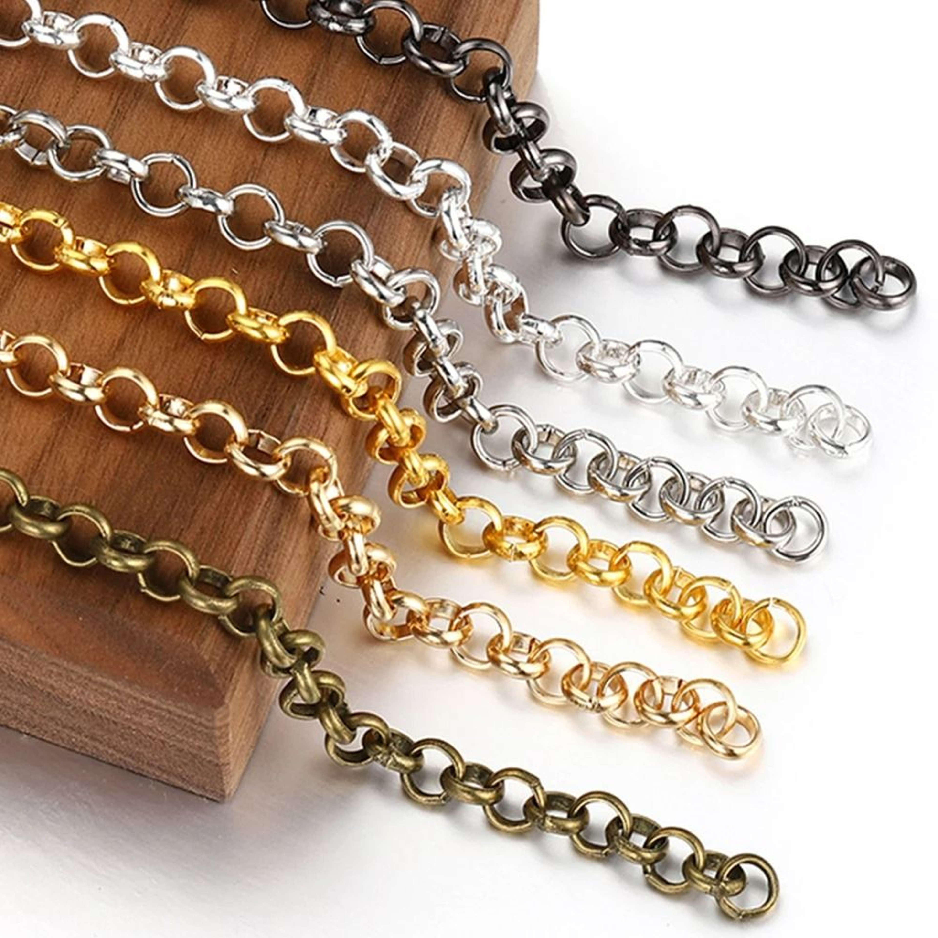 Gold Color Round OShape Copper Jewelry Chain 0