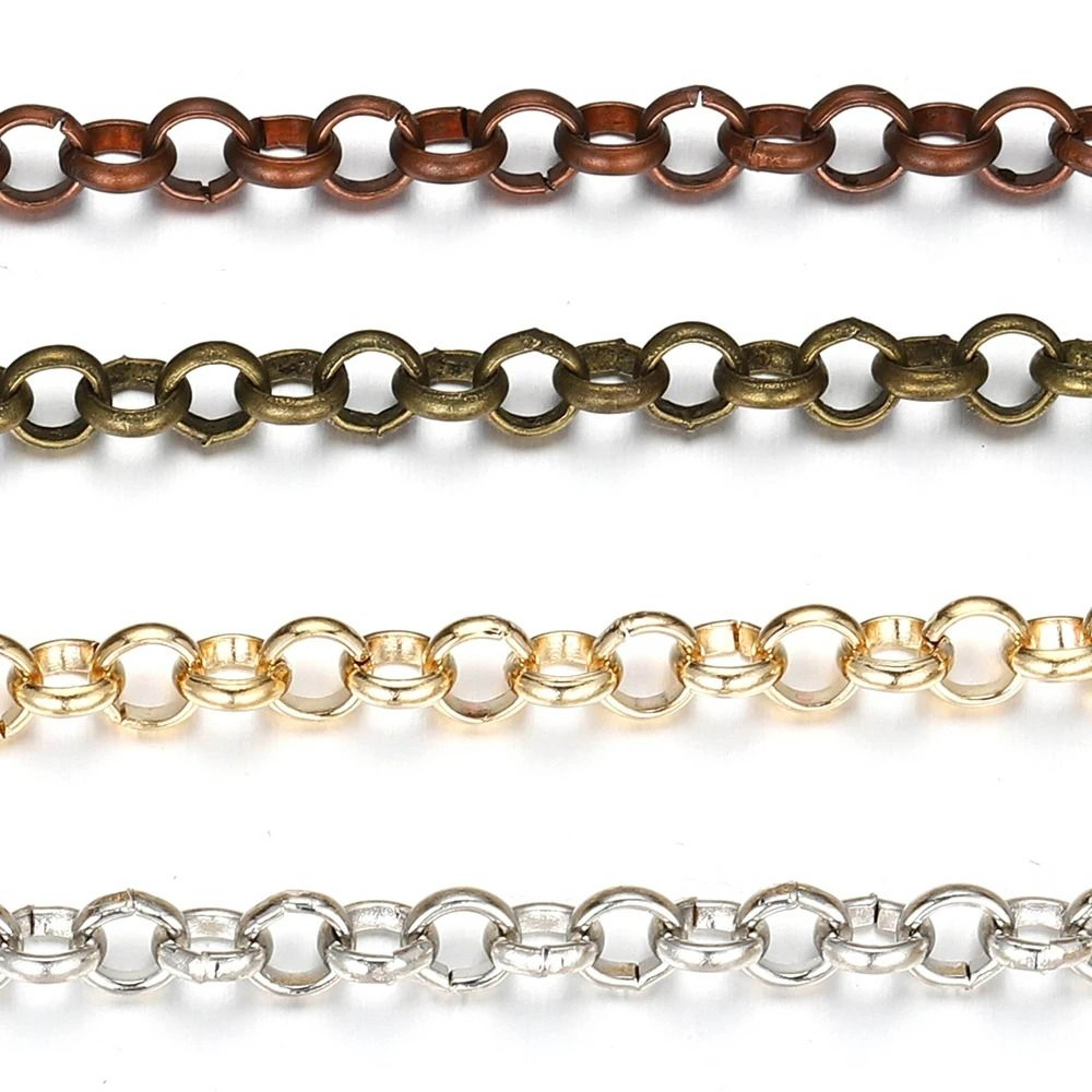 Gold Color Round OShape Copper Jewelry Chain 2