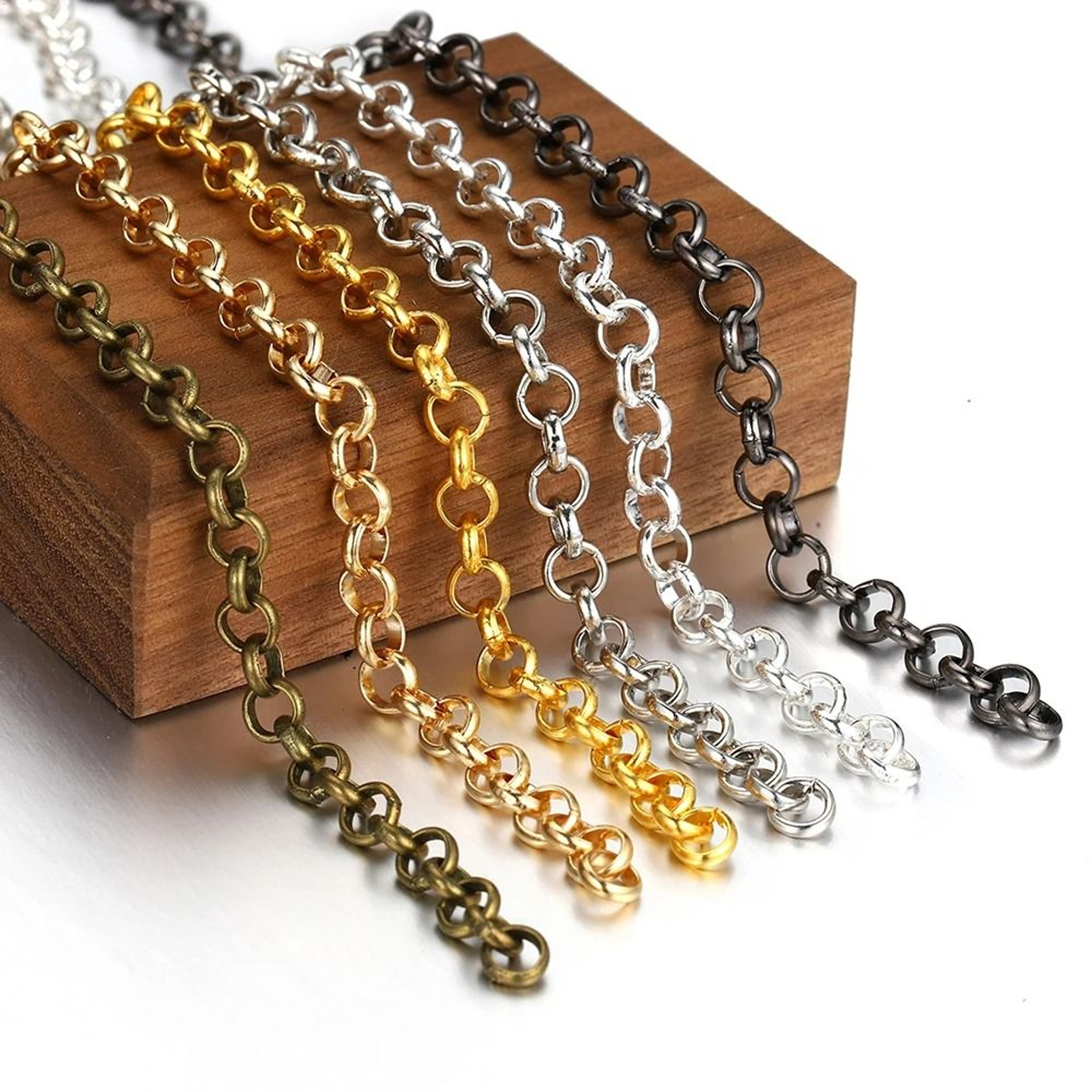 Gold Color Round OShape Copper Jewelry Chain 4