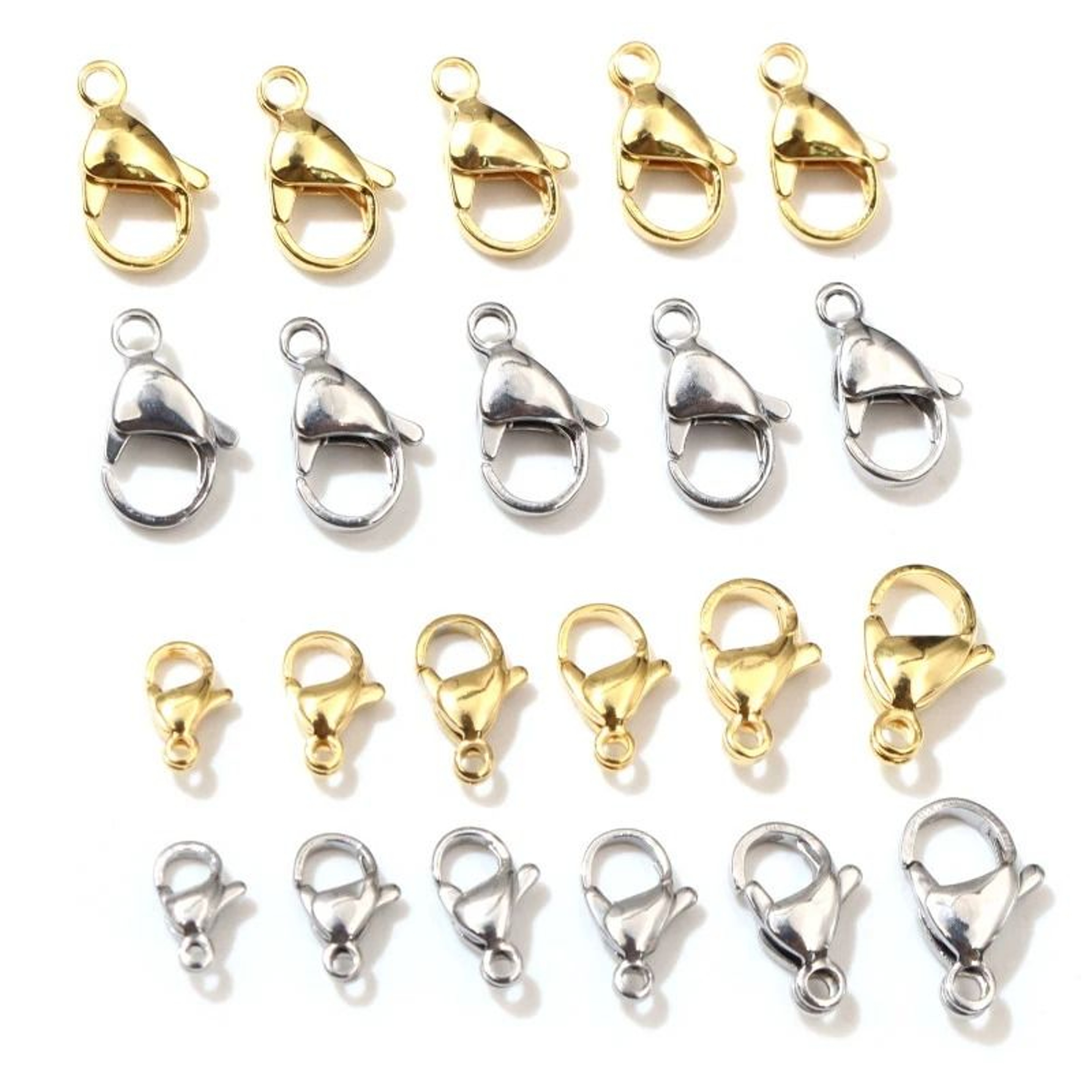 30Piece Stainless Steel GoldPlated Lobster Clasp Hooks 2