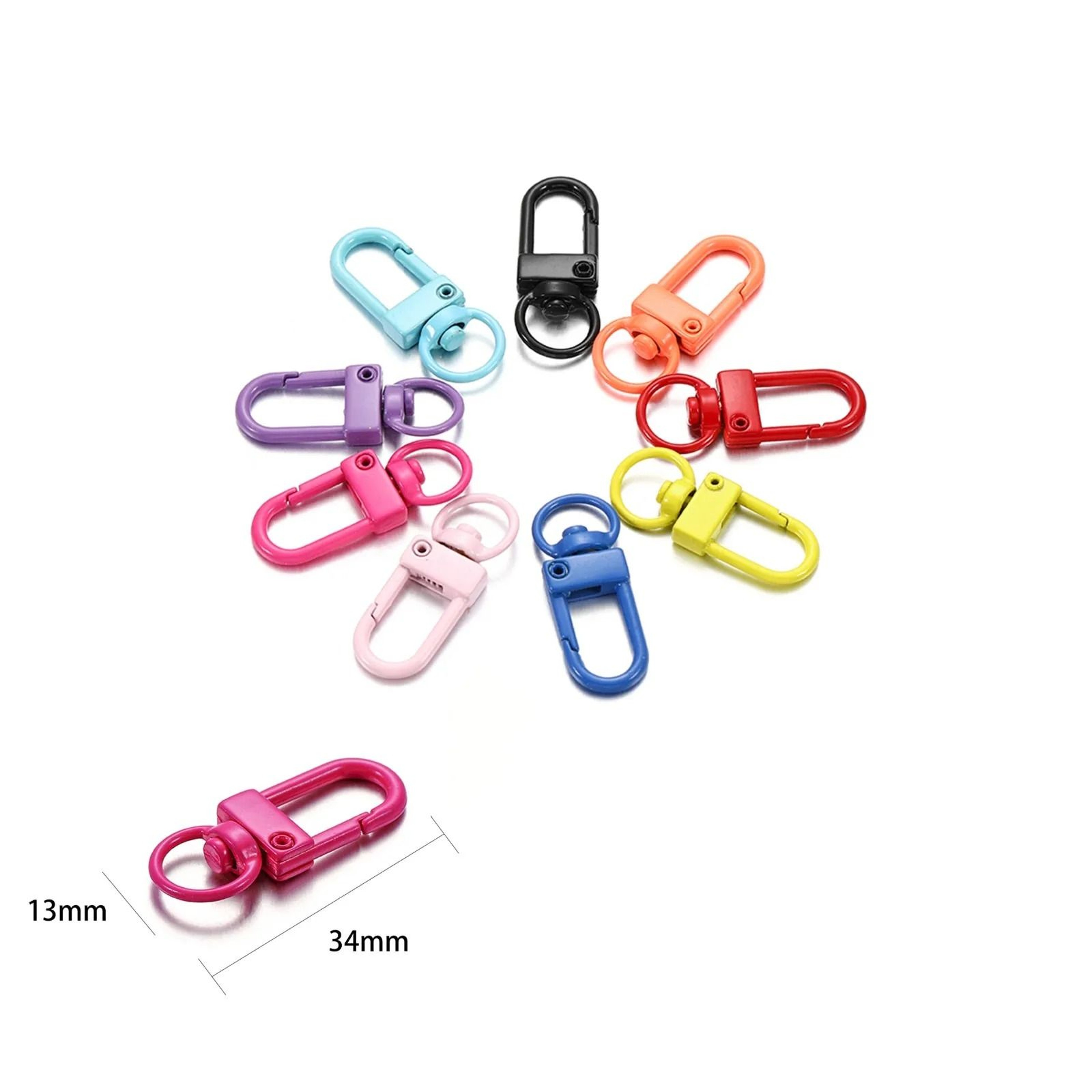 10Piece Alloy Snap Lobster Clasp Keyring Hooks 12