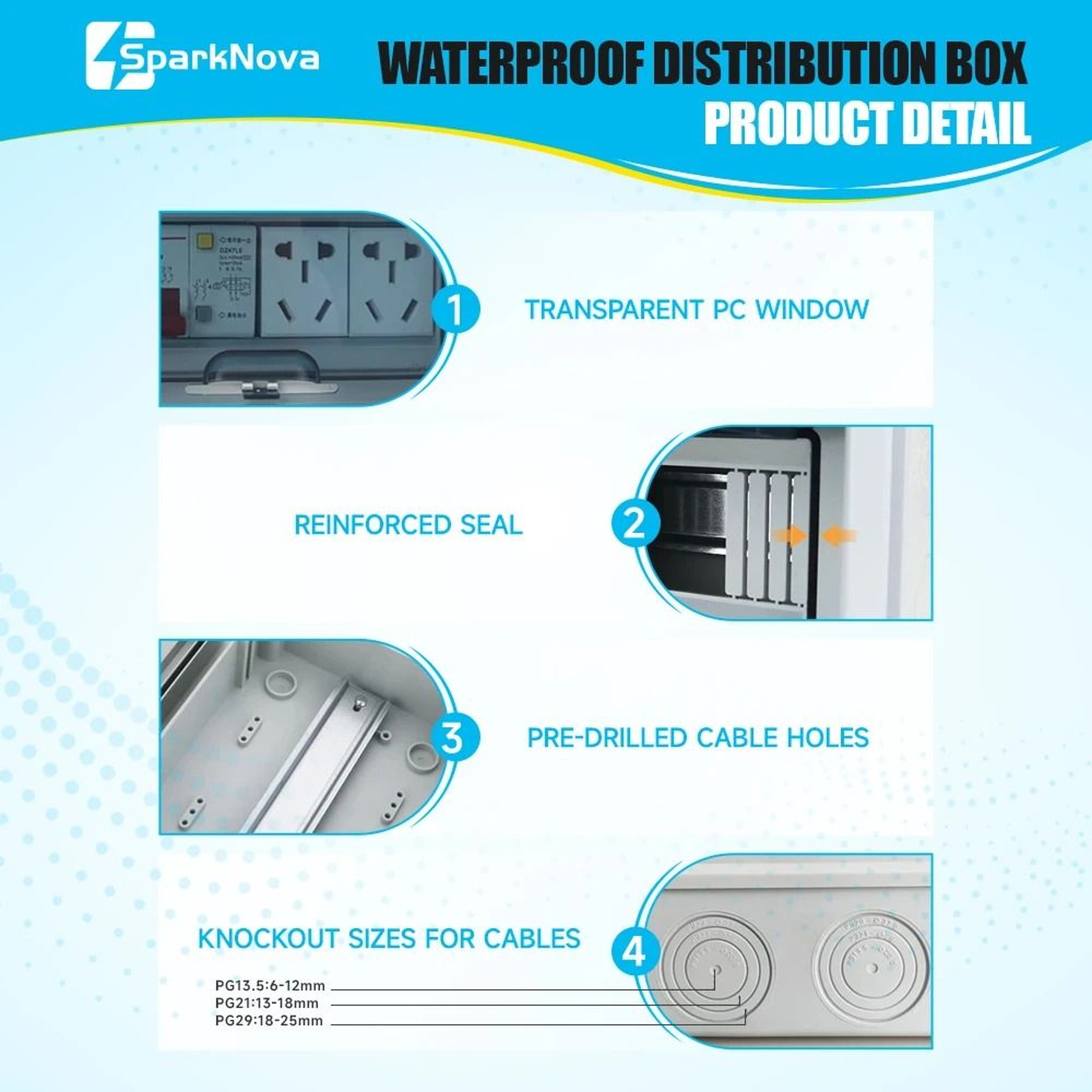 IP65 Waterproof Electrical Distribution Enclosure Box 5