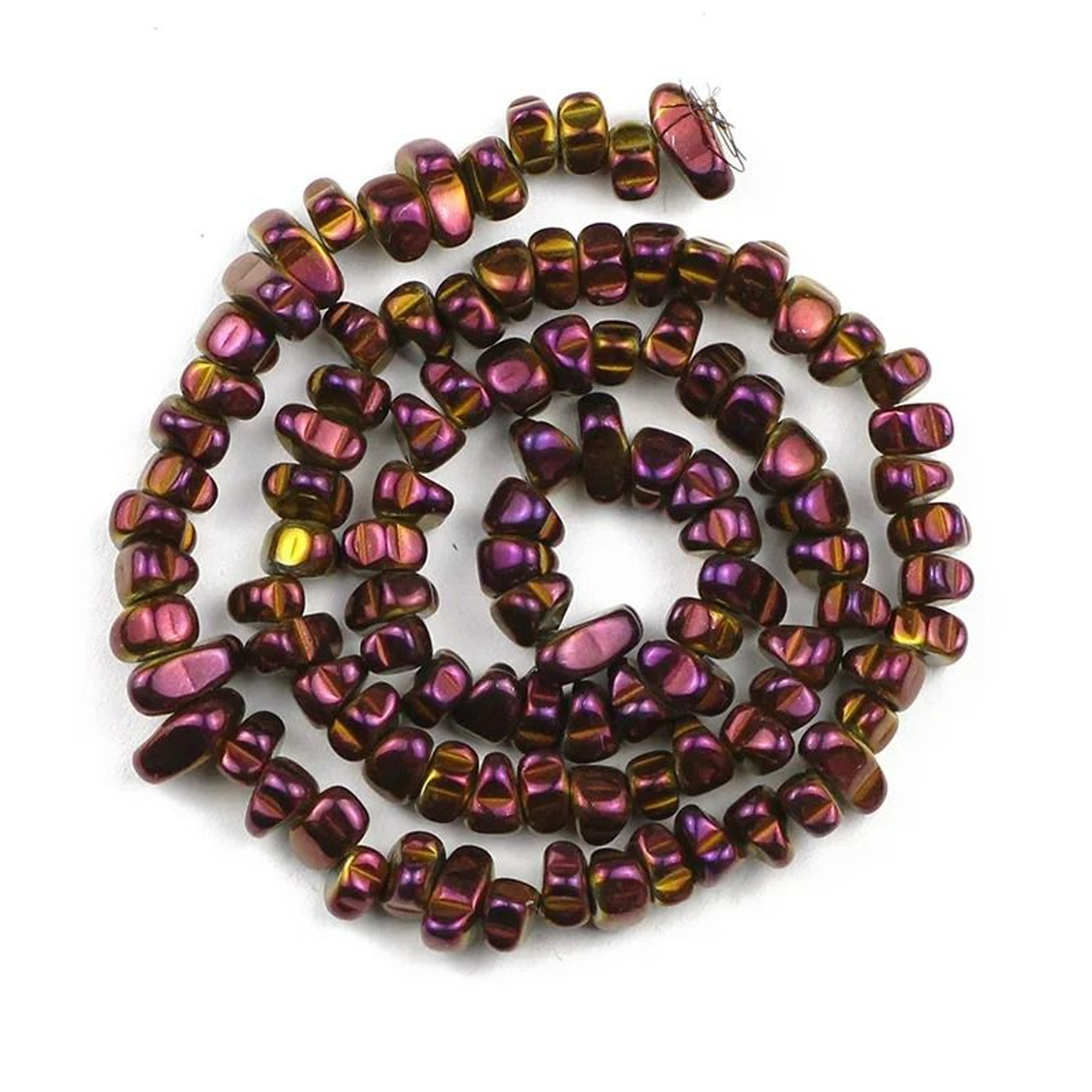 Natural Irregular Hematite Chip Beads Strand 15 In 12