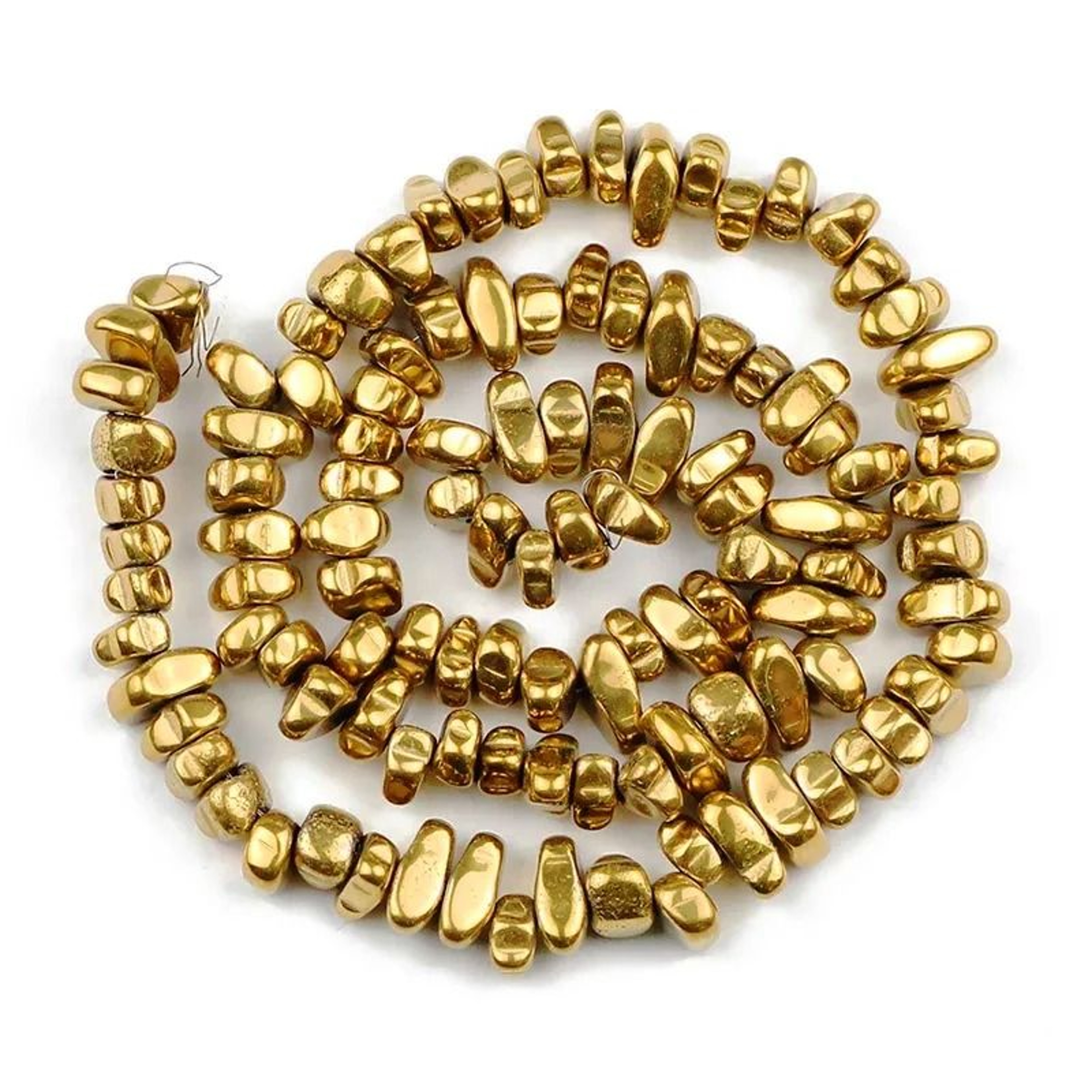 Natural Irregular Hematite Chip Beads Strand 15 In 13