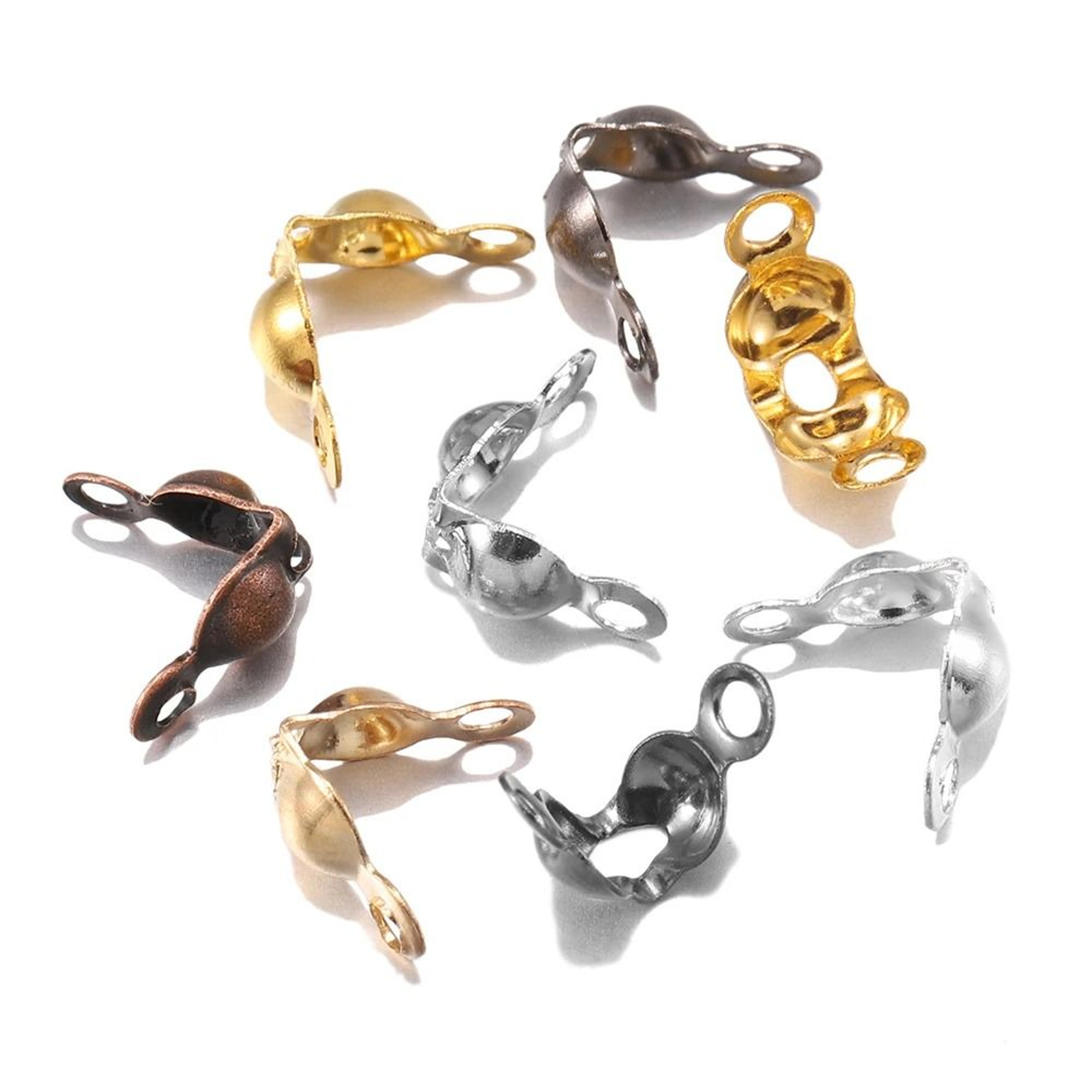 Ball Chain Calotte End Crimp Connectors 100 Pcs 1