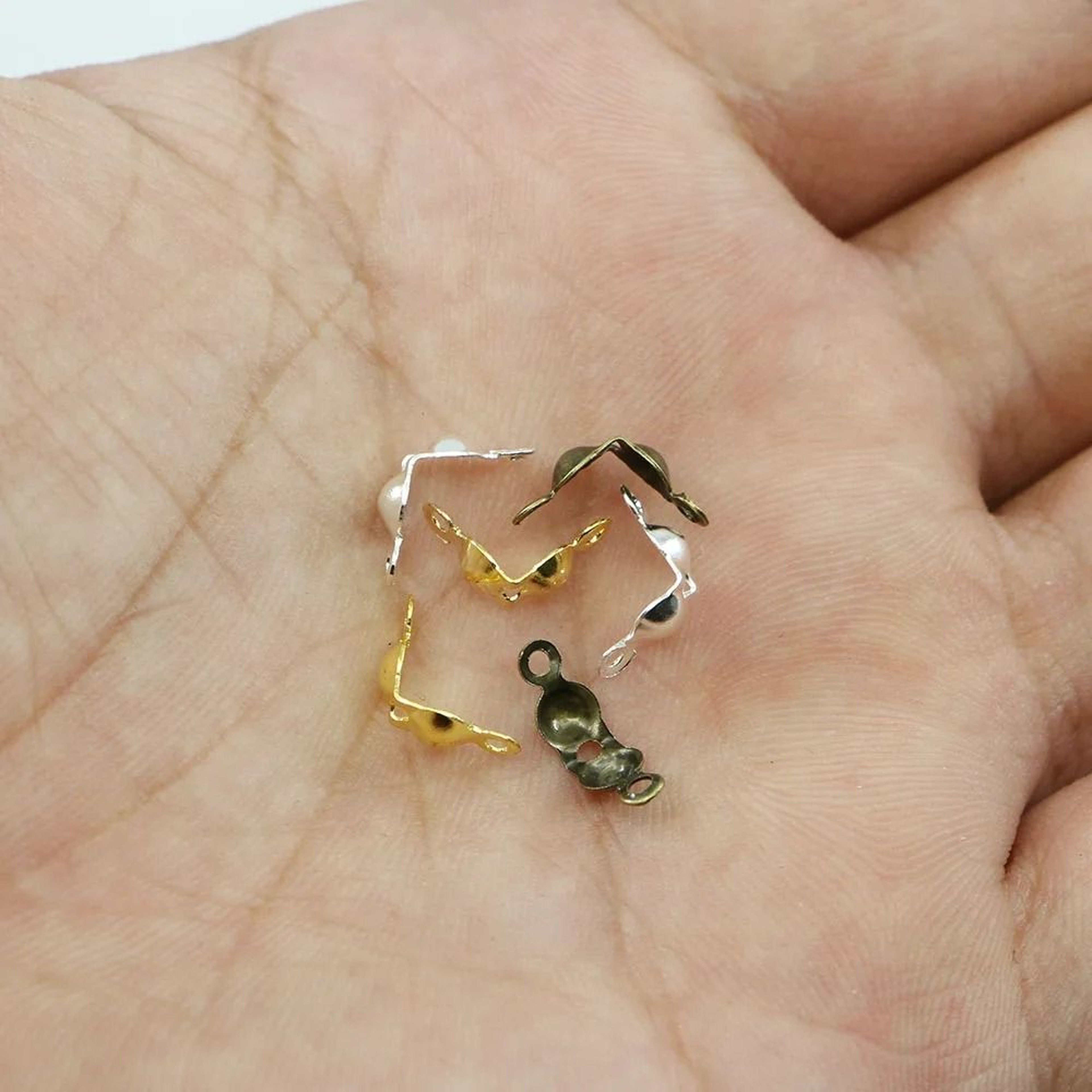 Ball Chain Calotte End Crimp Connectors 100 Pcs 6