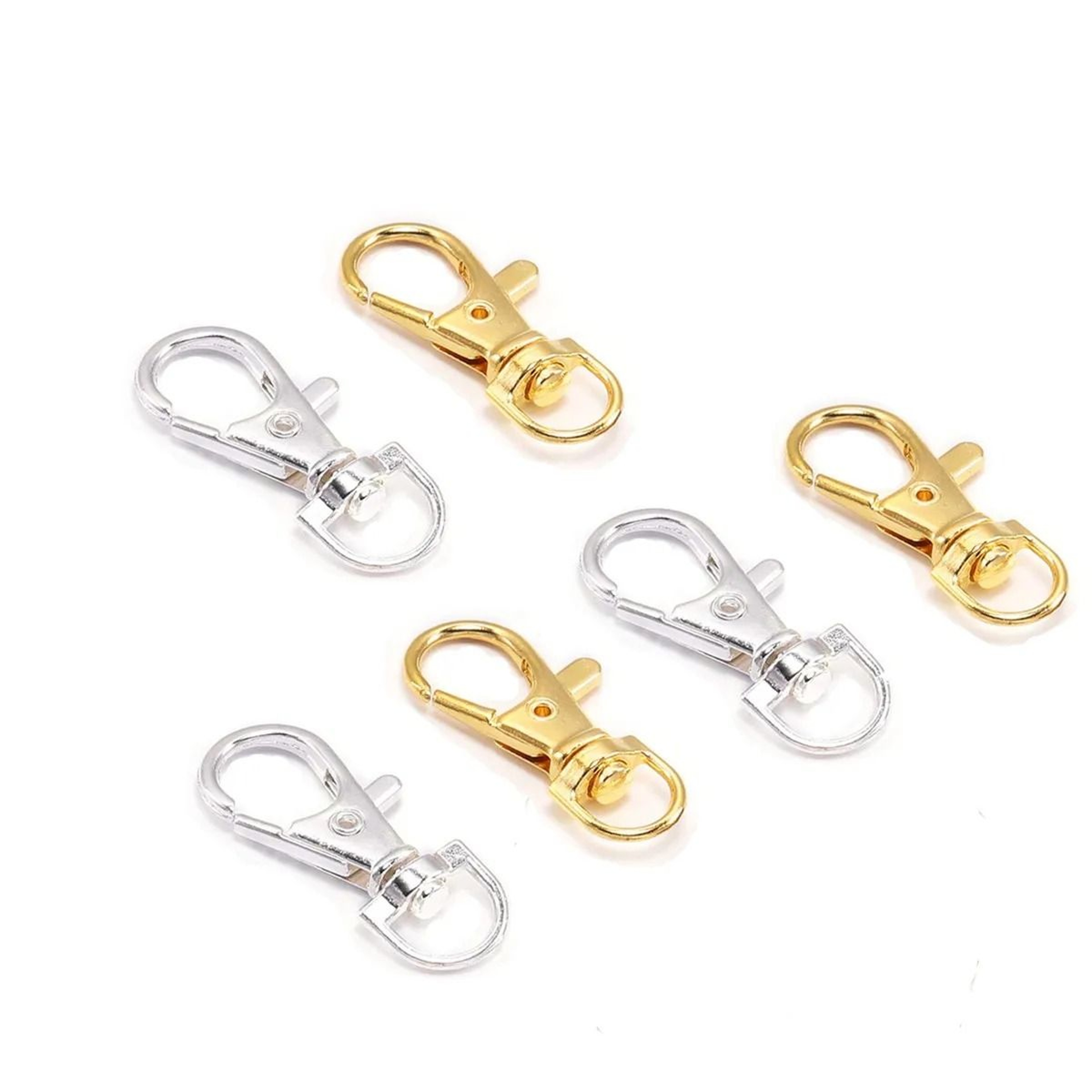 Swivel Lobster Clasp Key Ring Connectors 10 Pcs 12