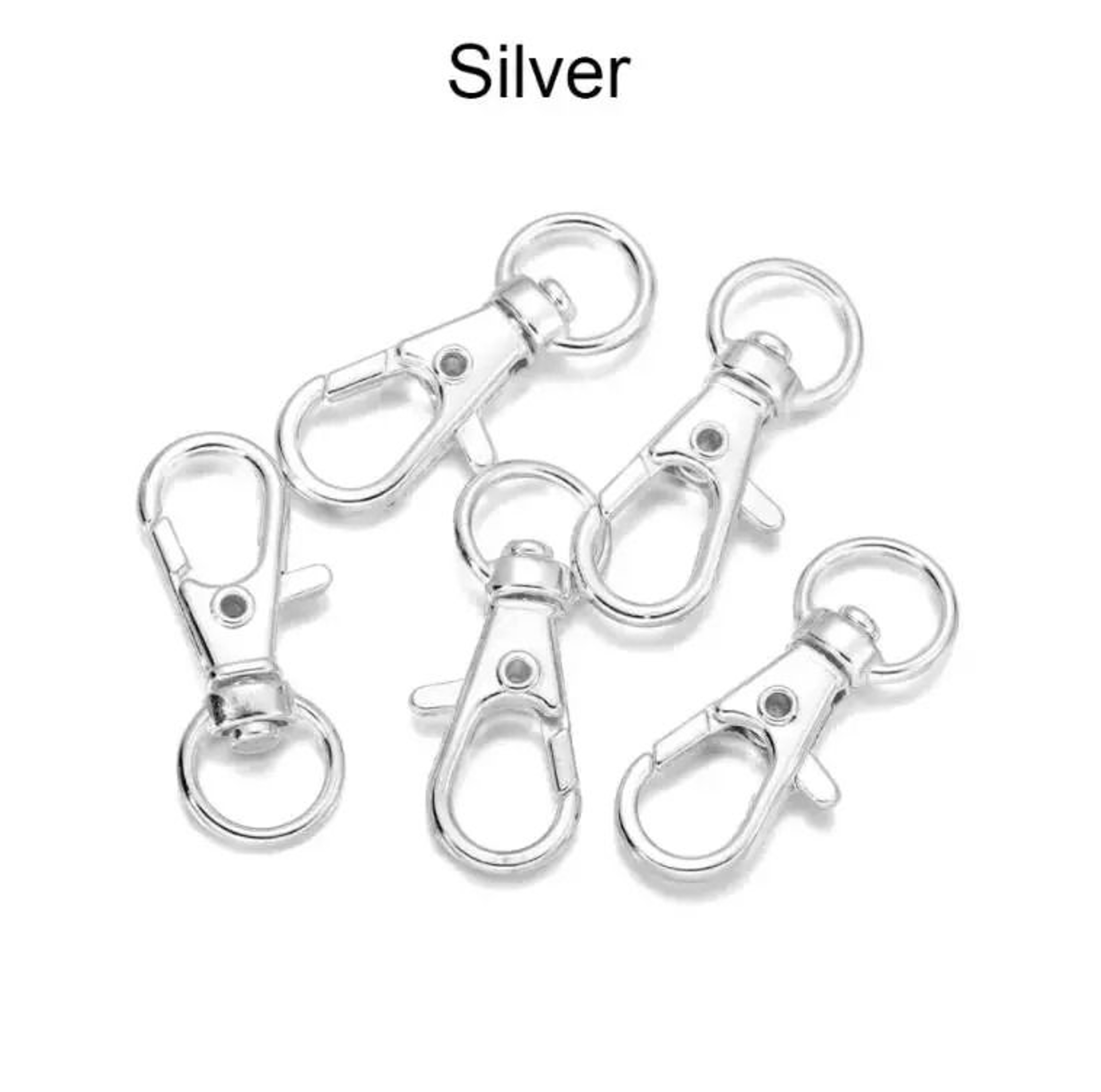 Swivel Lobster Clasp Key Ring Connectors 10 Pcs 14