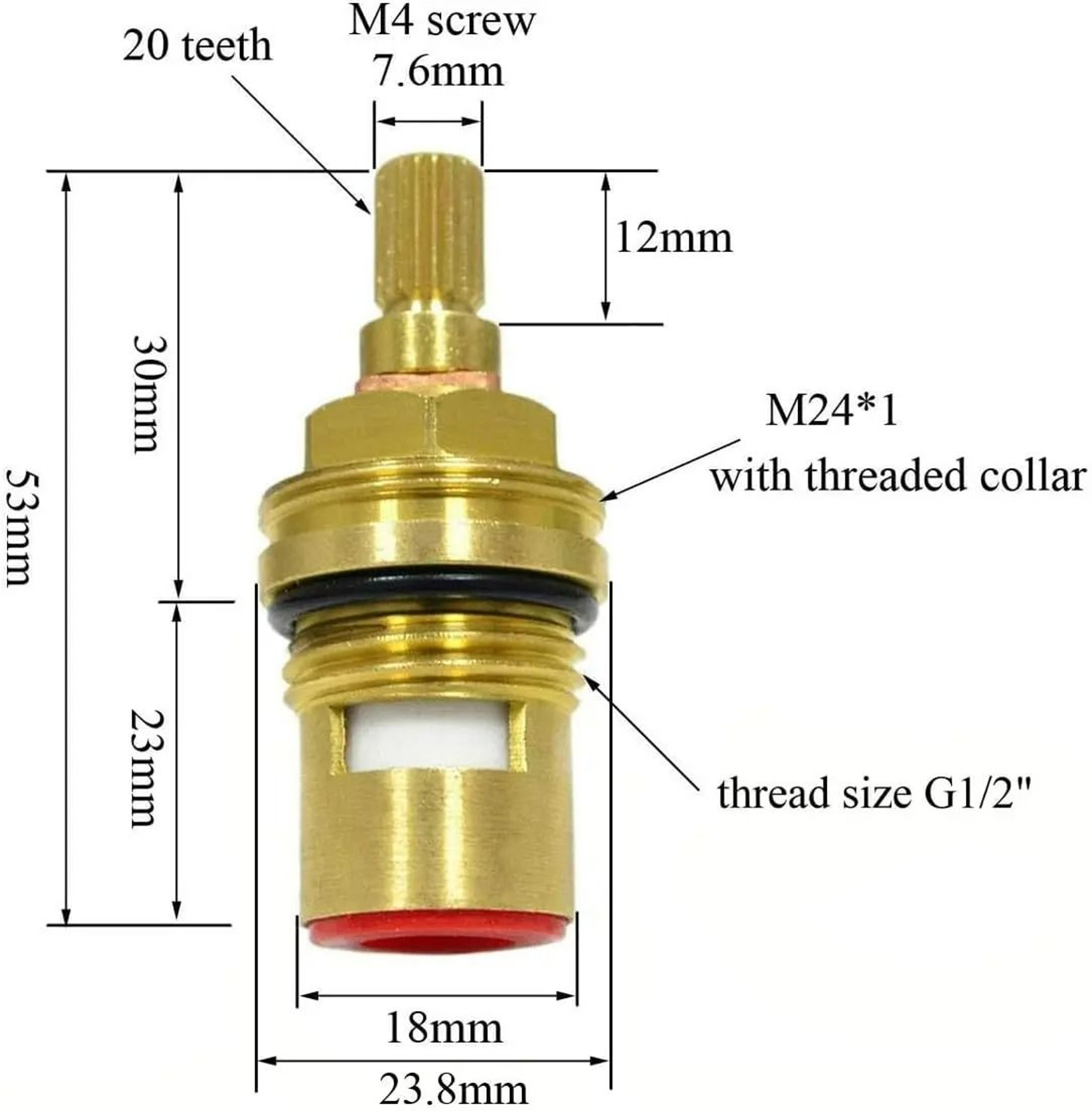 Universal Brass Ceramic Disc Replacement Tap Valve 3