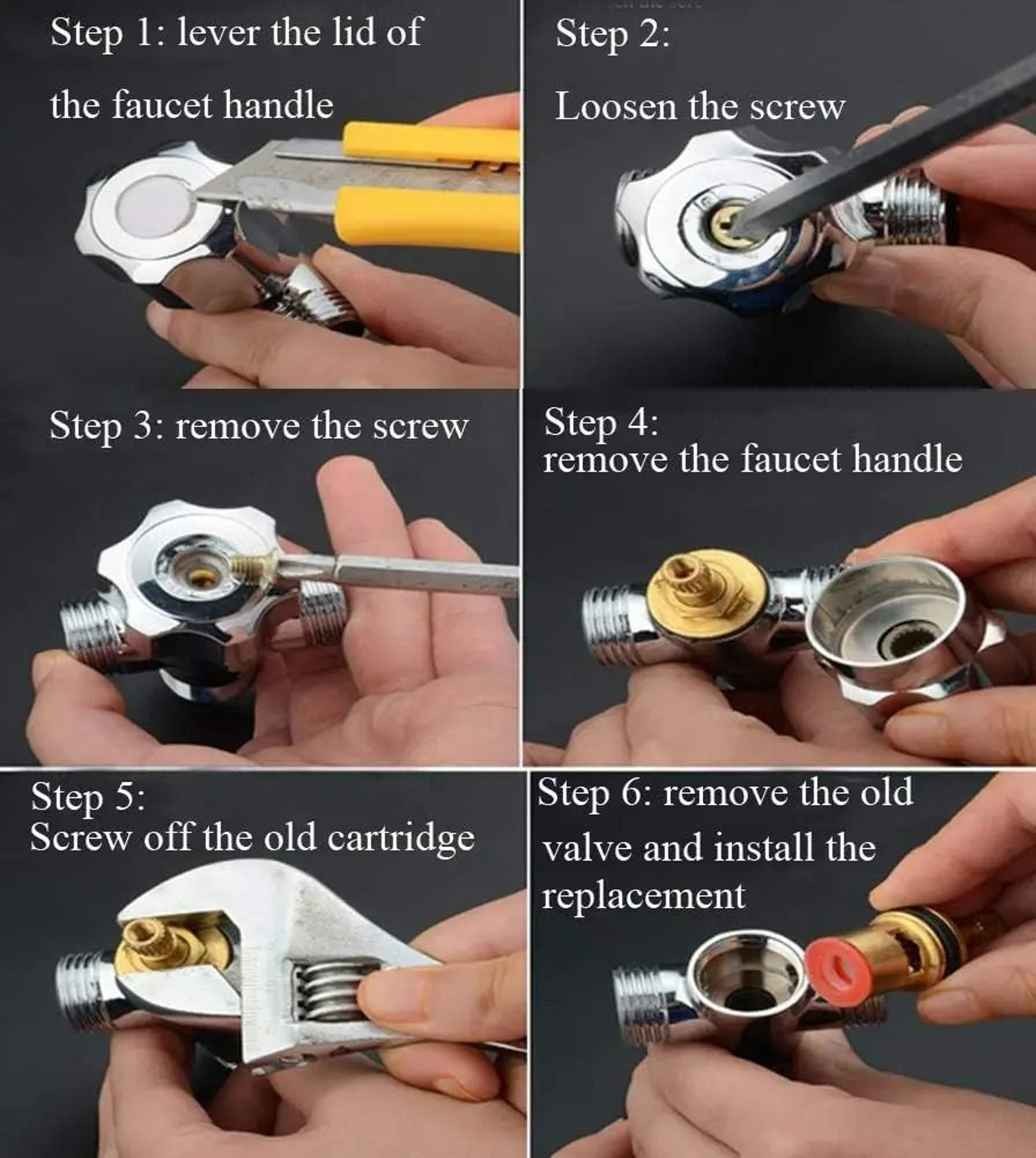 Universal Brass Ceramic Disc Replacement Tap Valve 5
