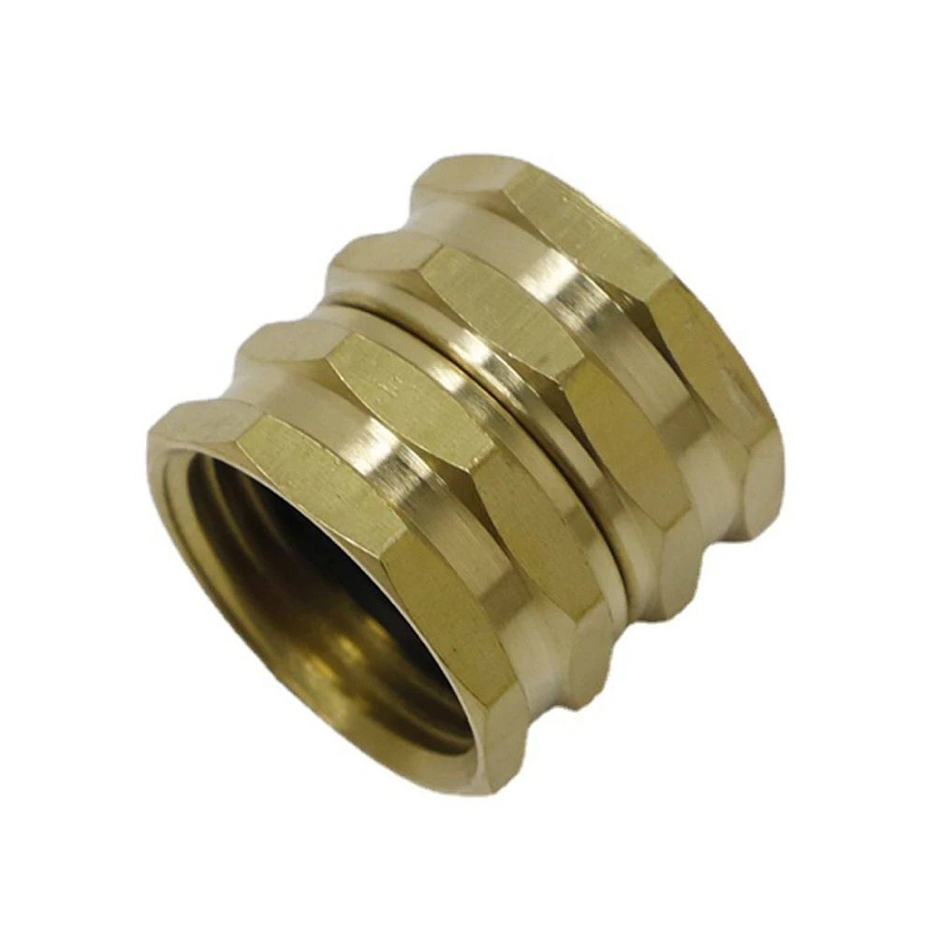34 GHT Brass Double Female Thread Garden Hose Adapter 0