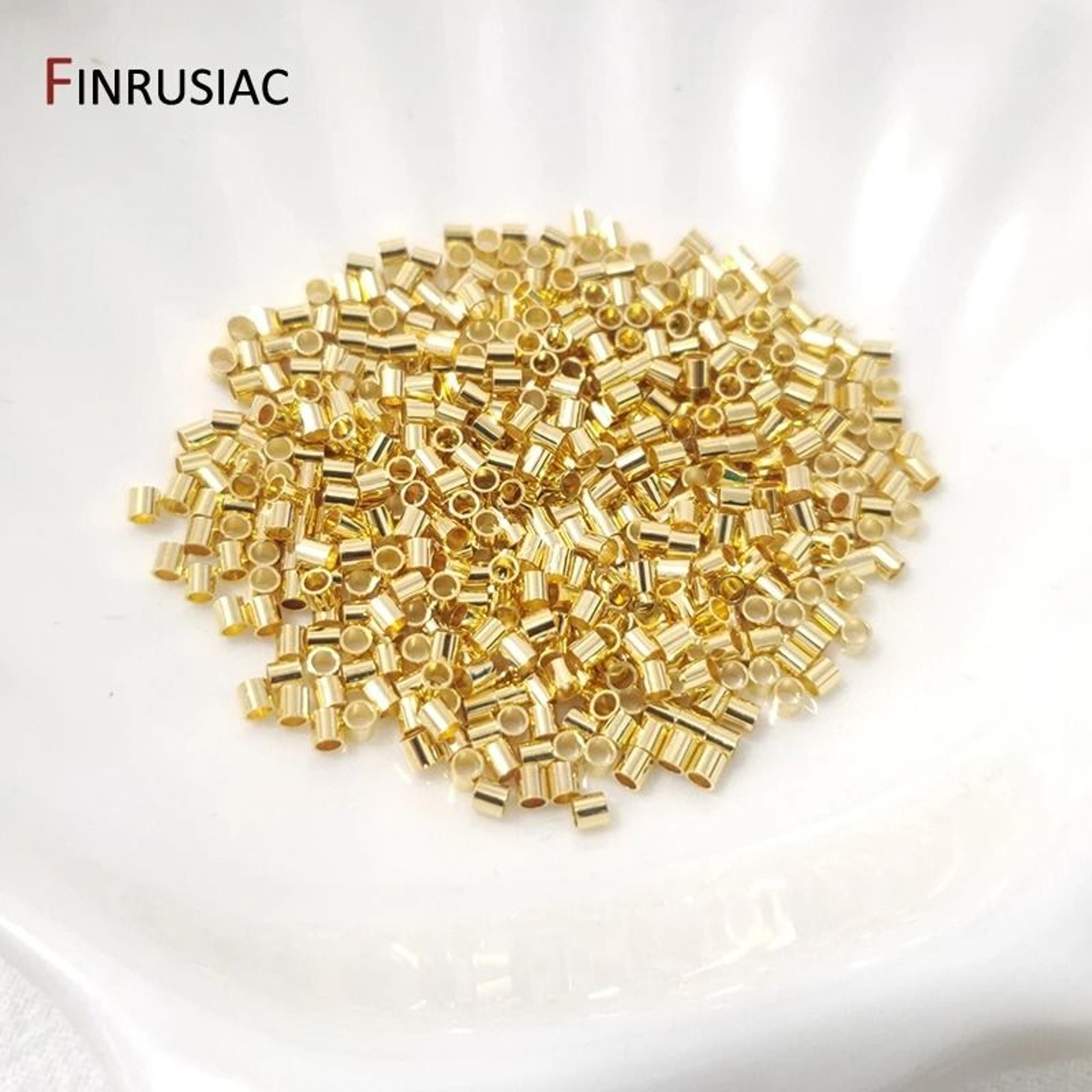 18K Gold Plated Ball Crimp End Beads 200 Pcs 4