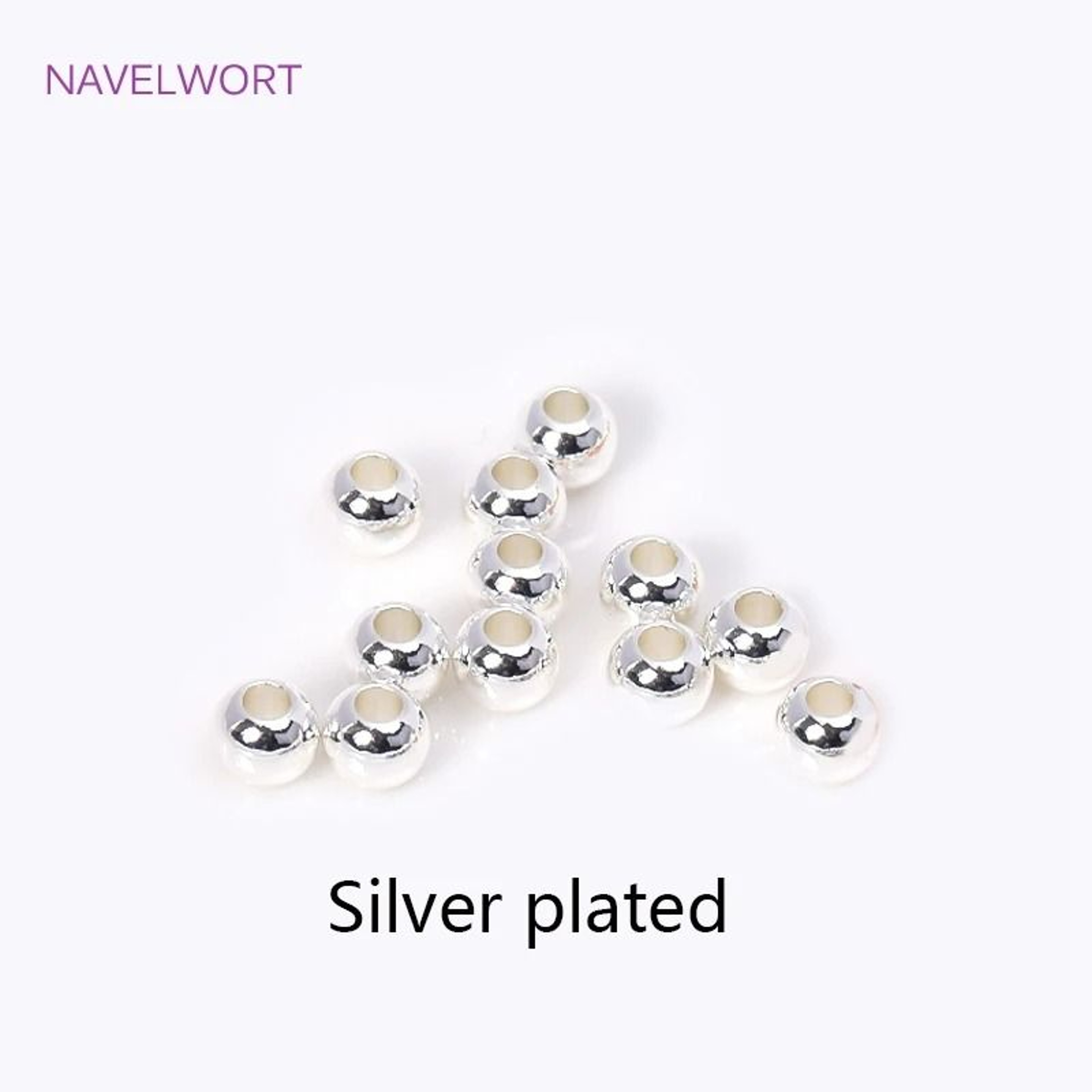 18K Gold Plated Brass Round Spacer Beads 6