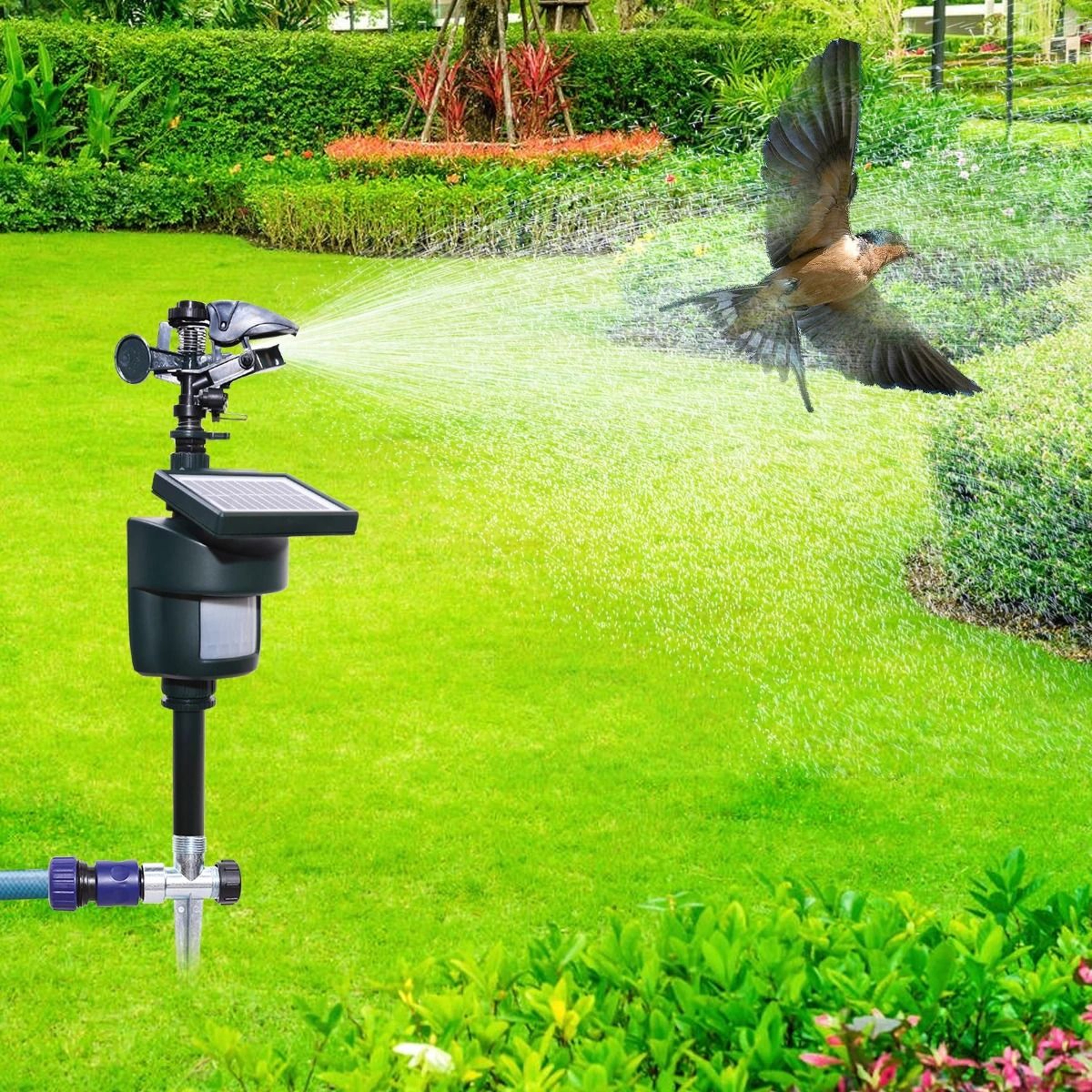 Solar Motion Sensor Water Jet Animal Repeller Sprinkler 5